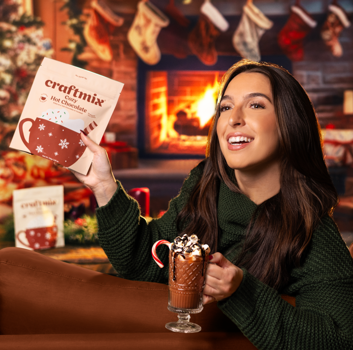 Cozy Hot Chocolate Single-Serving Cocktail or Mocktail Mixer