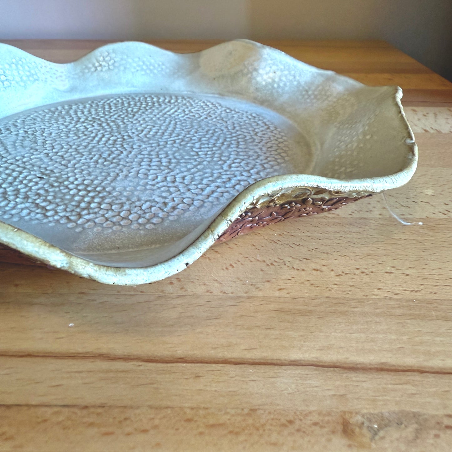 Handmade Ceramic Fluted Serving Platter - Made in Stoughton!