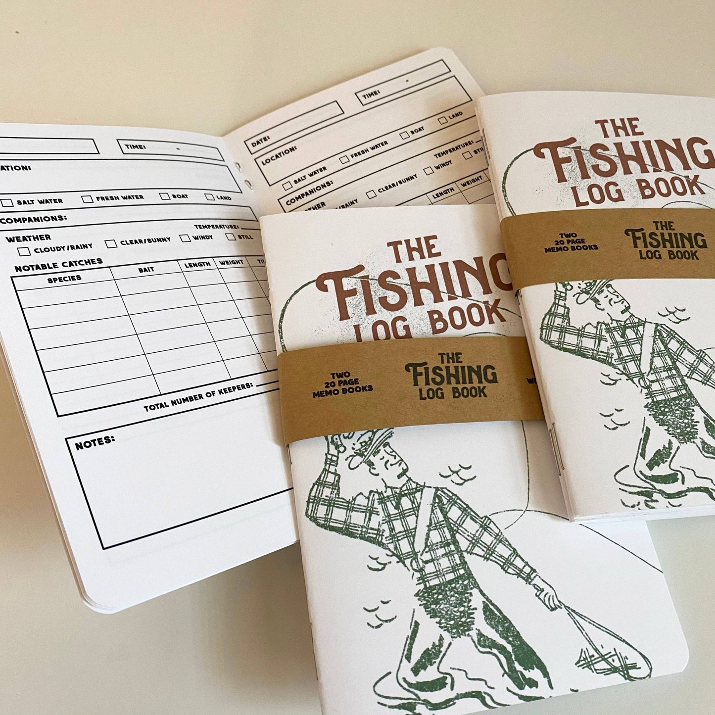 Fishing Experience Passport / Logbook - Two 20-Page Books
