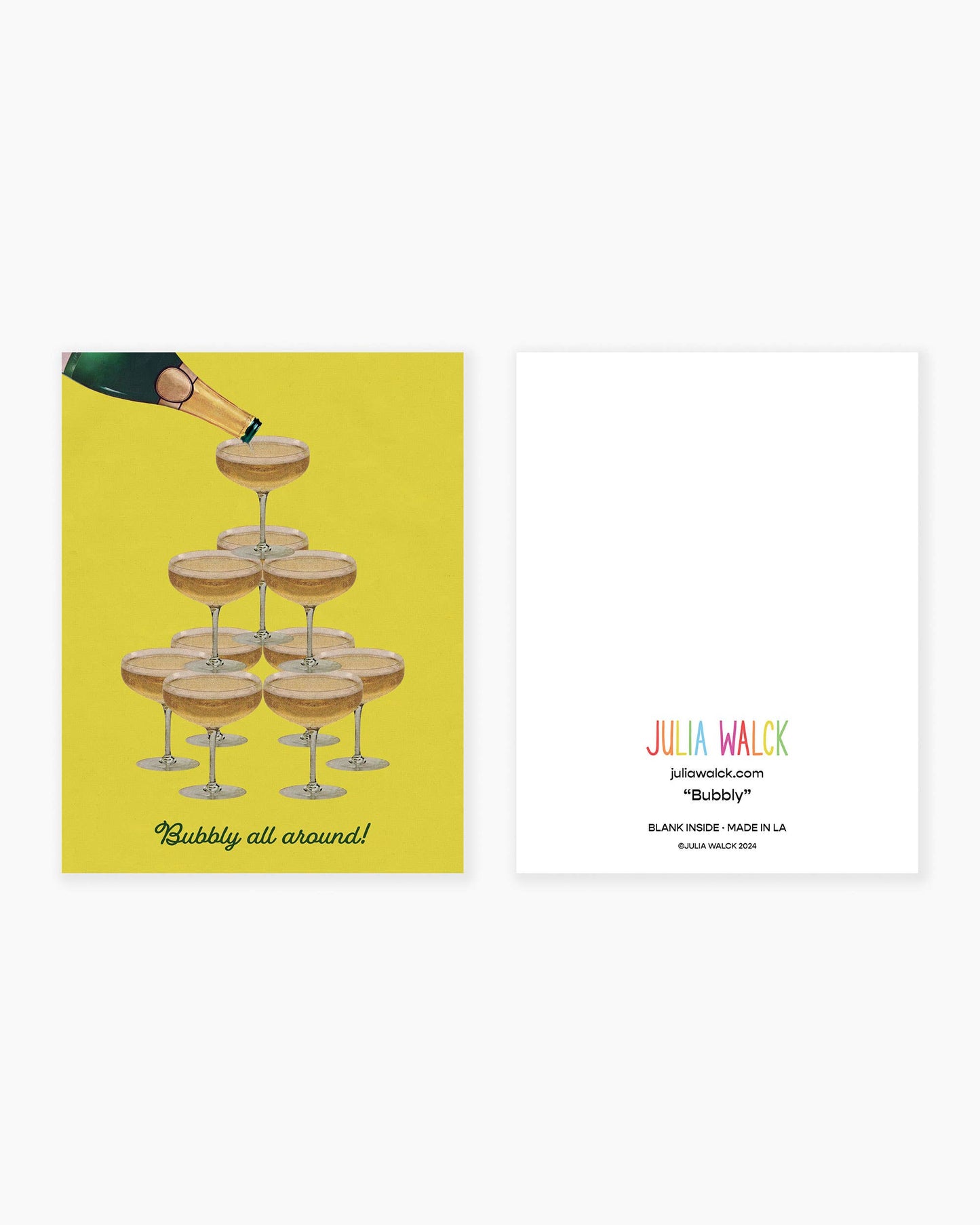 "Pour the Bubbly" Congratulations Greeting Card