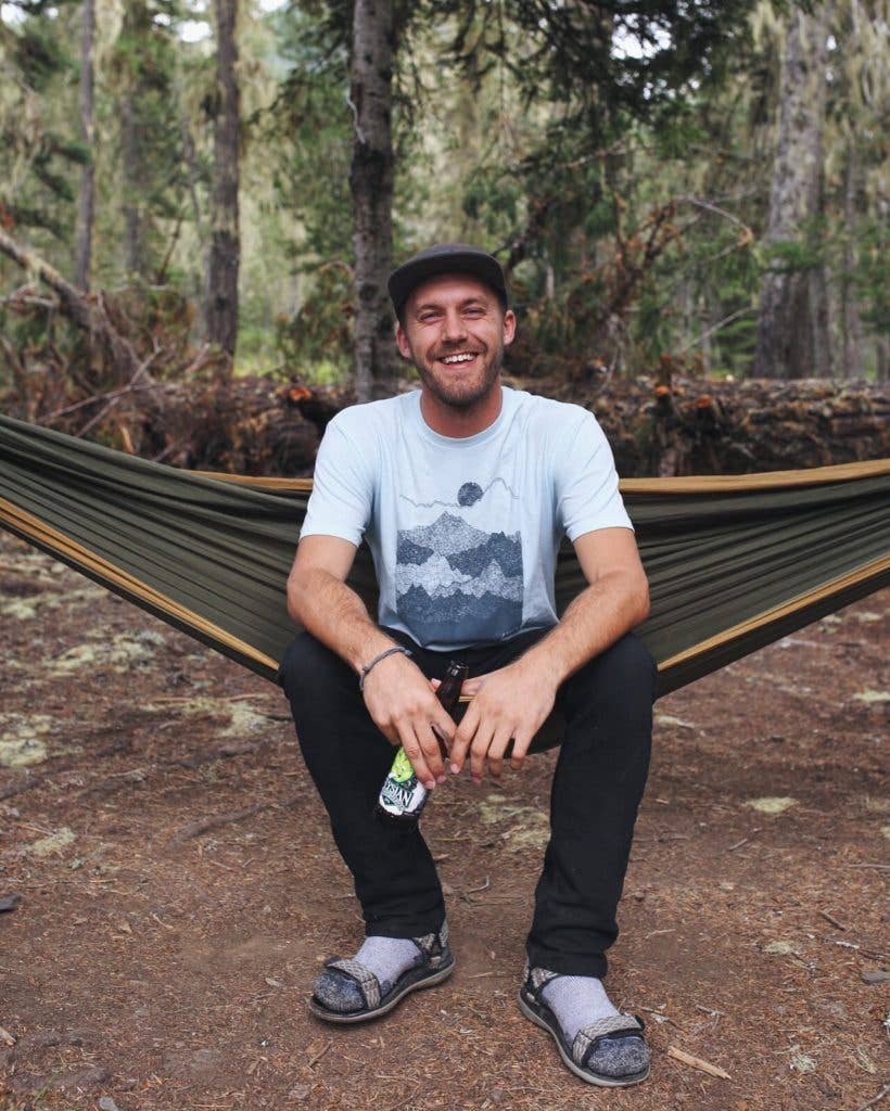 Ascend Mountains Tee - Ice Blue