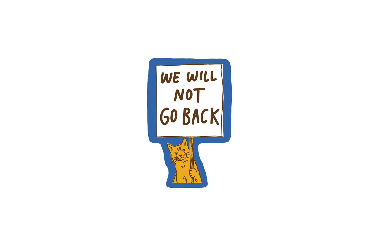 Protest Cat Sticker