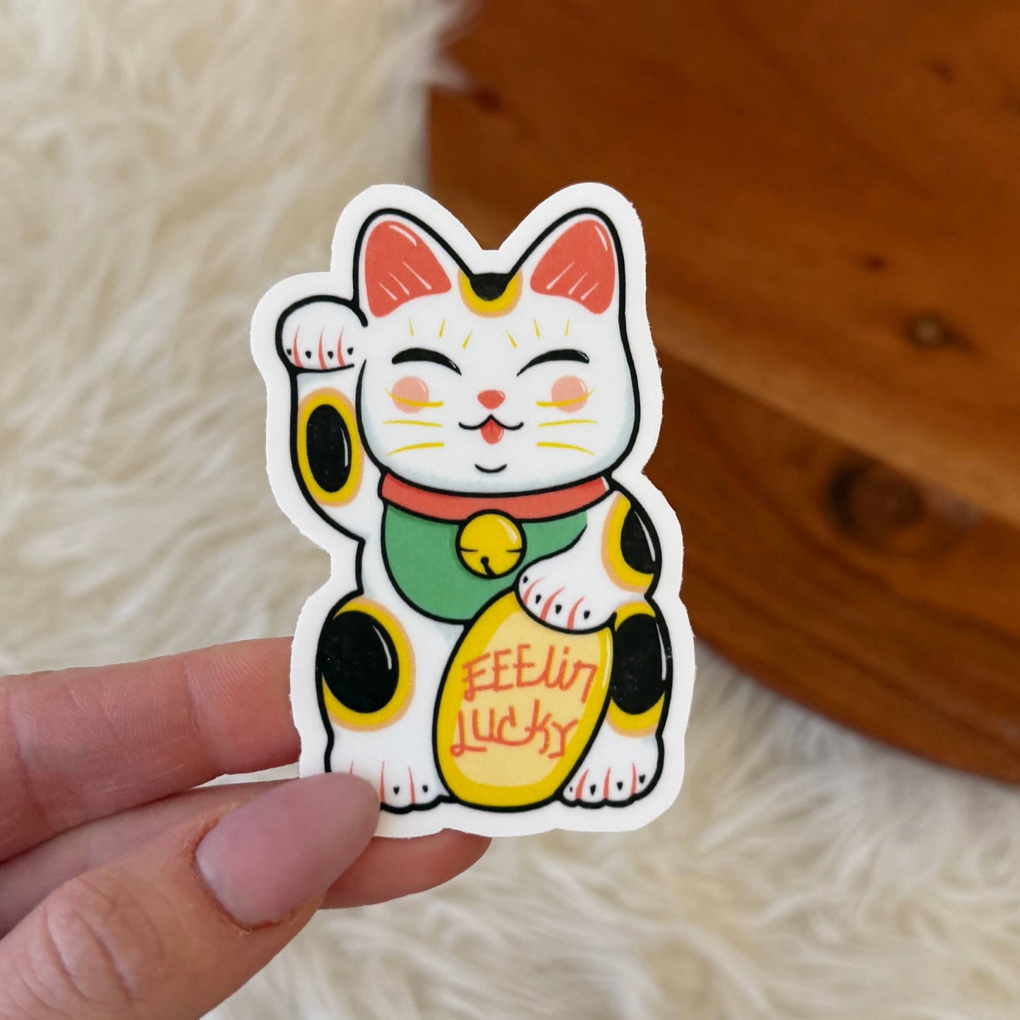 "Feelin' Lucky" Cat Sticker