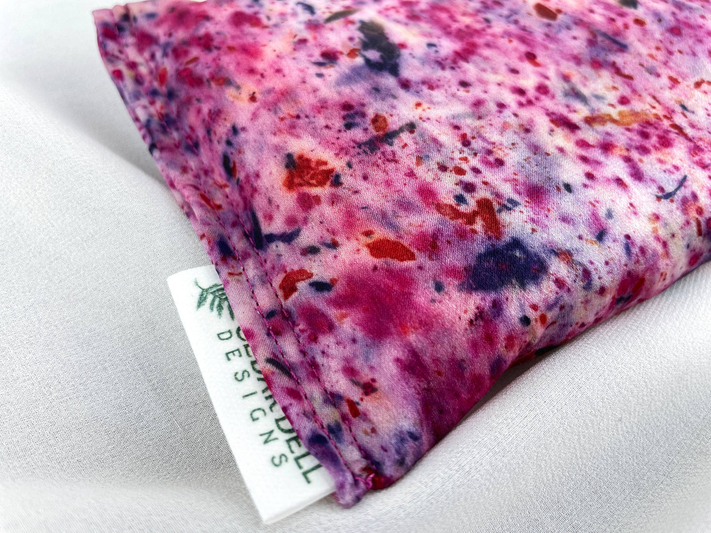 Naturally Dyed Silk Eye Pillow with Organic Filling