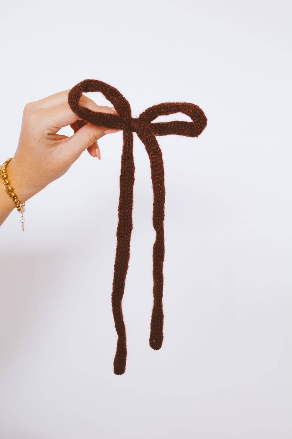 Knit Long Bow Clip - Multiple Colors