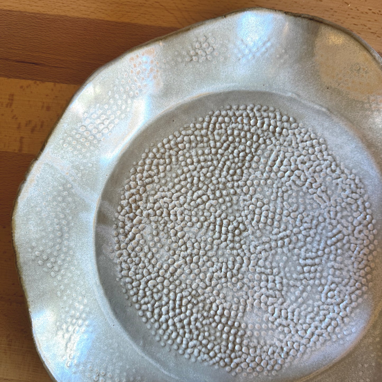 Handmade Ceramic Fluted Serving Platter - Made in Stoughton!