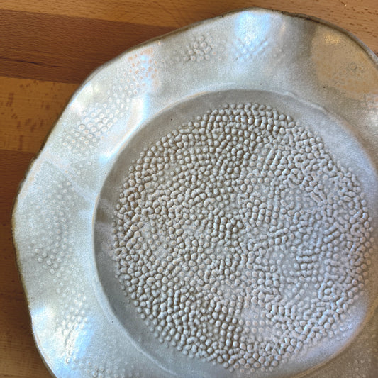 Handmade Ceramic Fluted Serving Platter - Made in Stoughton!