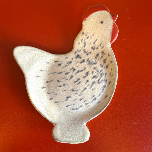 Handmade Ceramic Chicken Spoon Rest - Made in Stoughton!