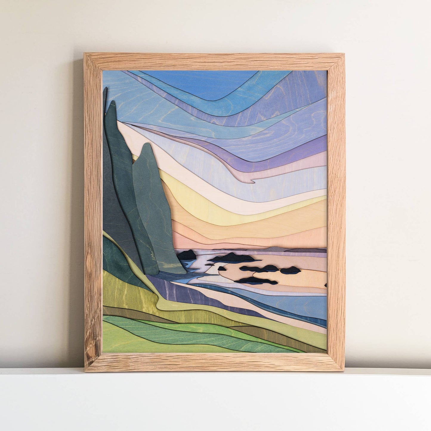 Spring Awaken Painted Wood Landscape - 8"x10" Archival Print