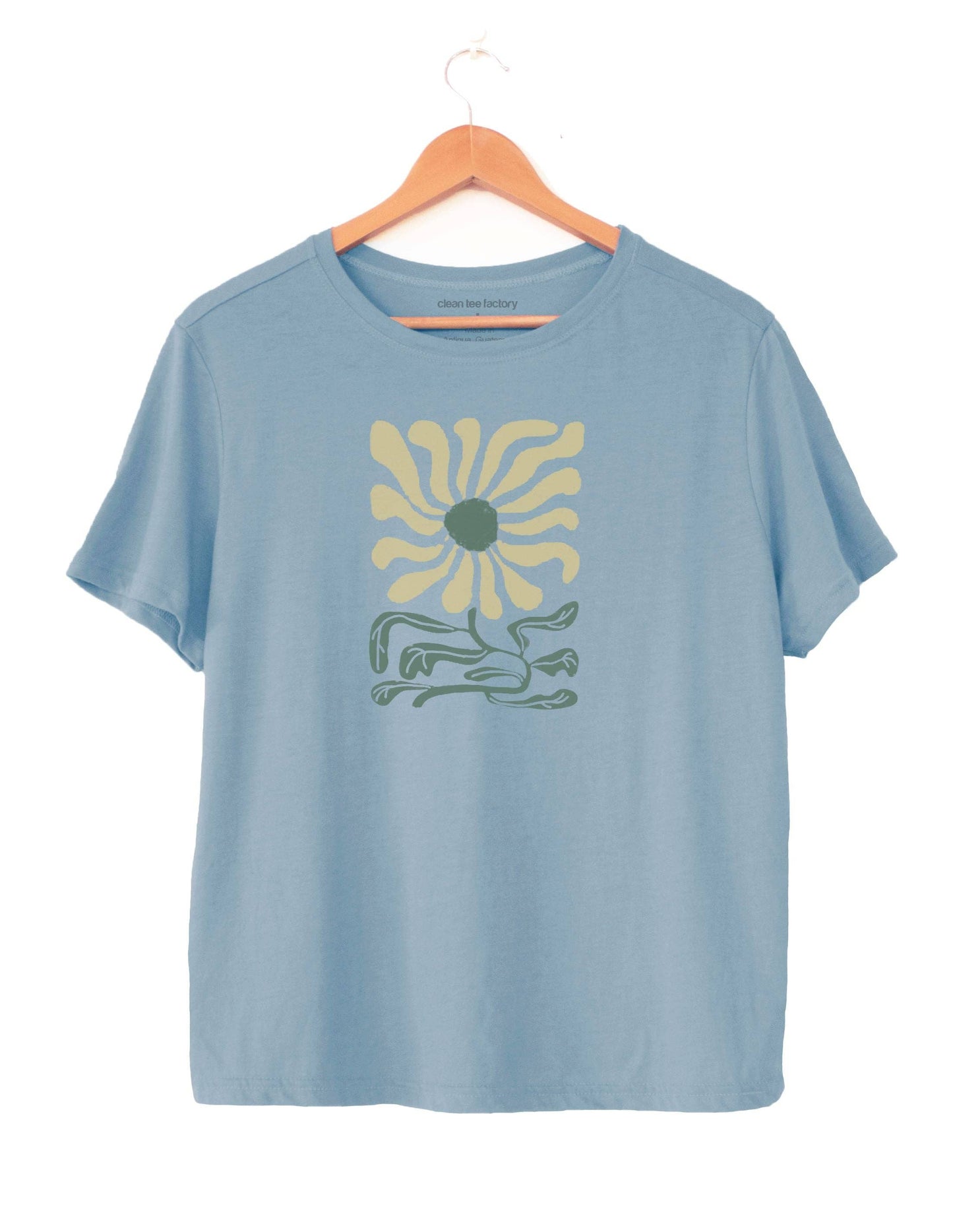 Women's Boxy Flower Tee in Butter Soft Cotton/Modal