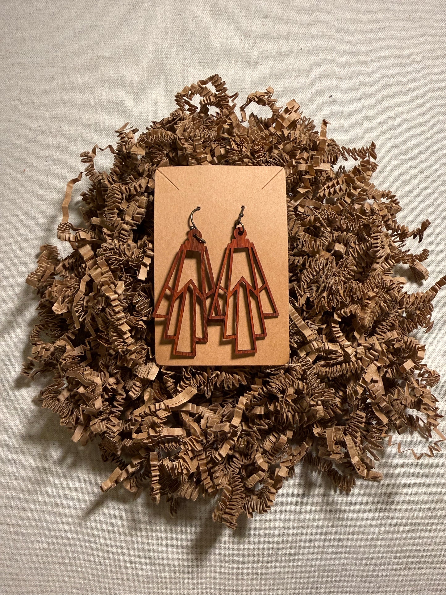 Intricate Wooden Earrings by Abby - Many Styles To Choose From