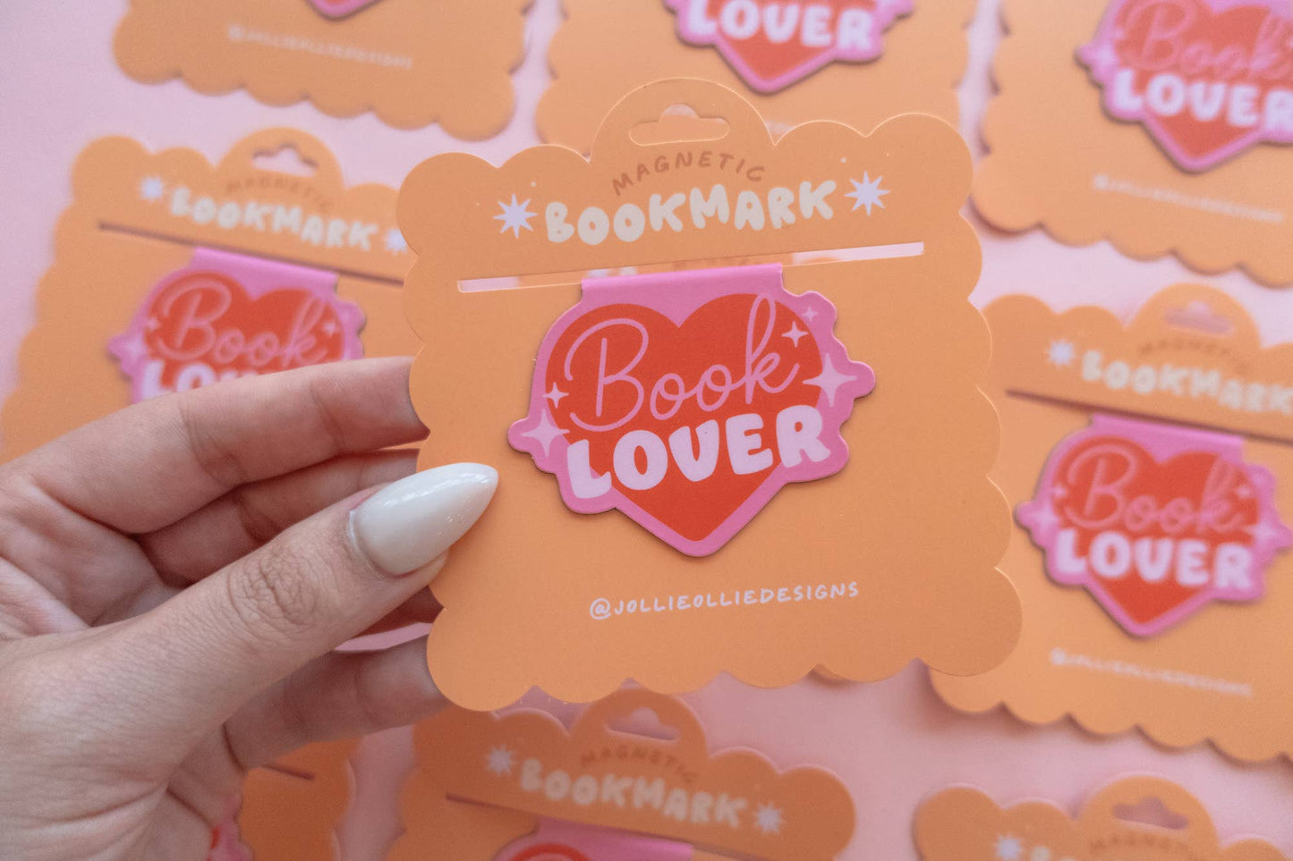 "Book Lover" Red Magnetic Bookmark