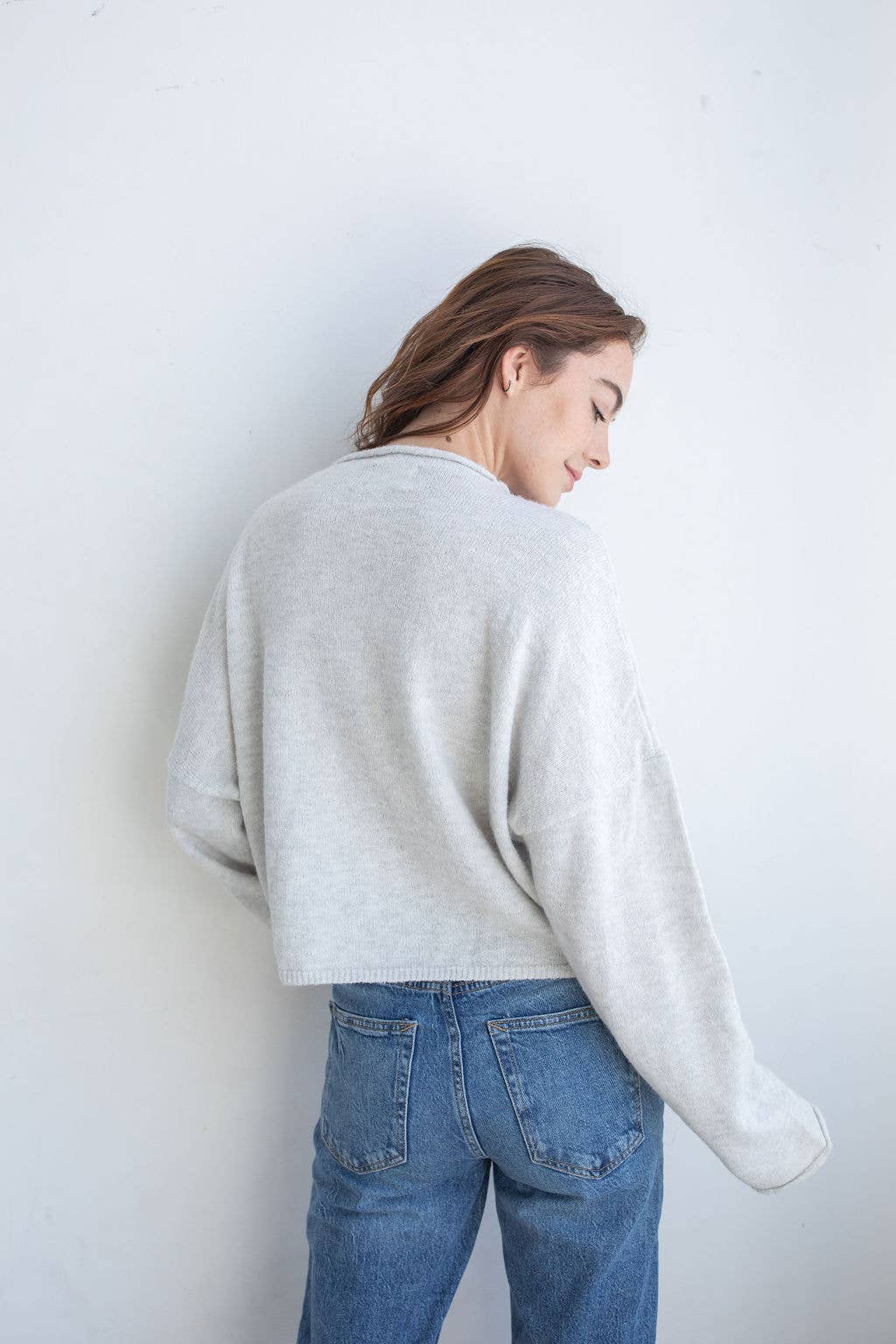 Lightweight Cozy Piper Cardigan by Things Between - Light Heather Grey