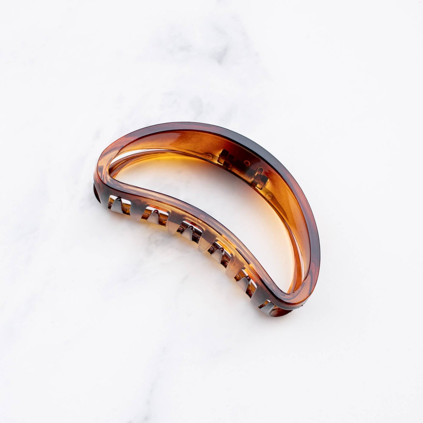 Bean-Shaped Large Glossy Claw Hair Clip