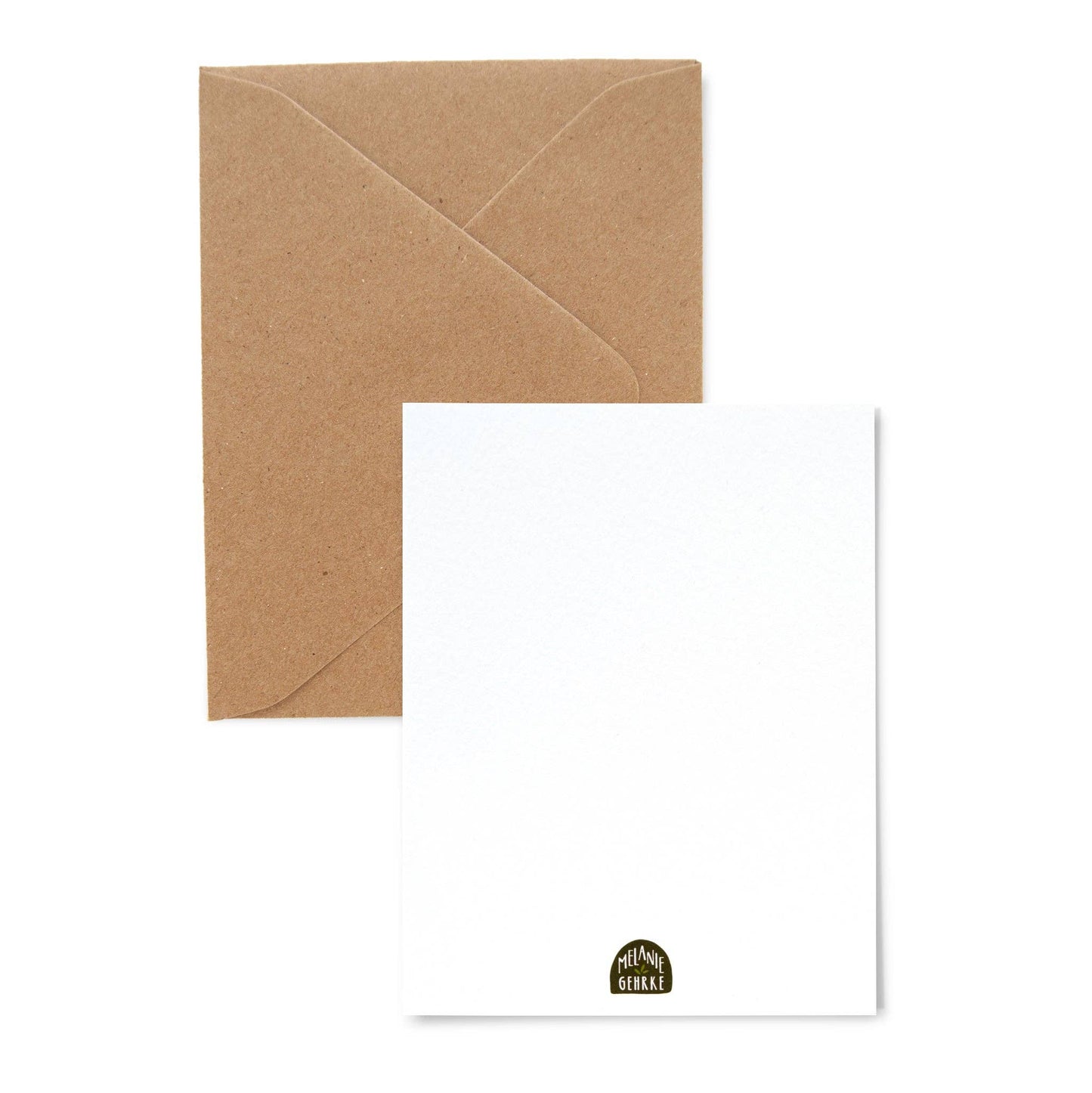 Blue Mushroom Gold Foil Greeting Card - Blank Inside