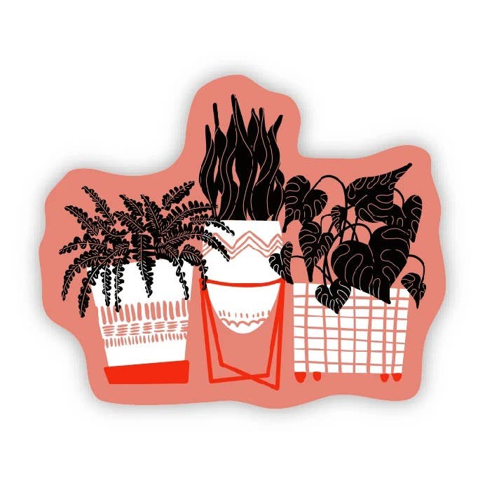 "Cheerful Houseplants" Vinyl Sticker