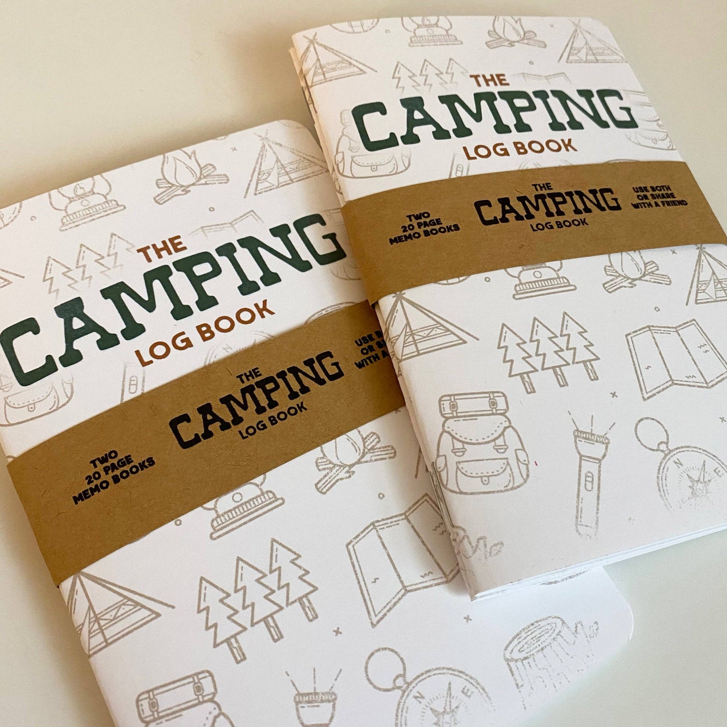 Camping Experience Passport / Logbook - Two 20-Page Books