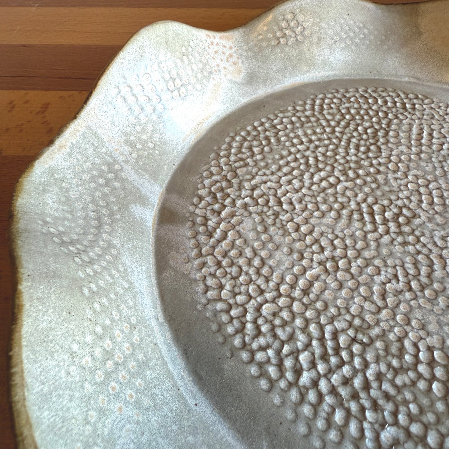 Handmade Ceramic Fluted Serving Platter - Made in Stoughton!