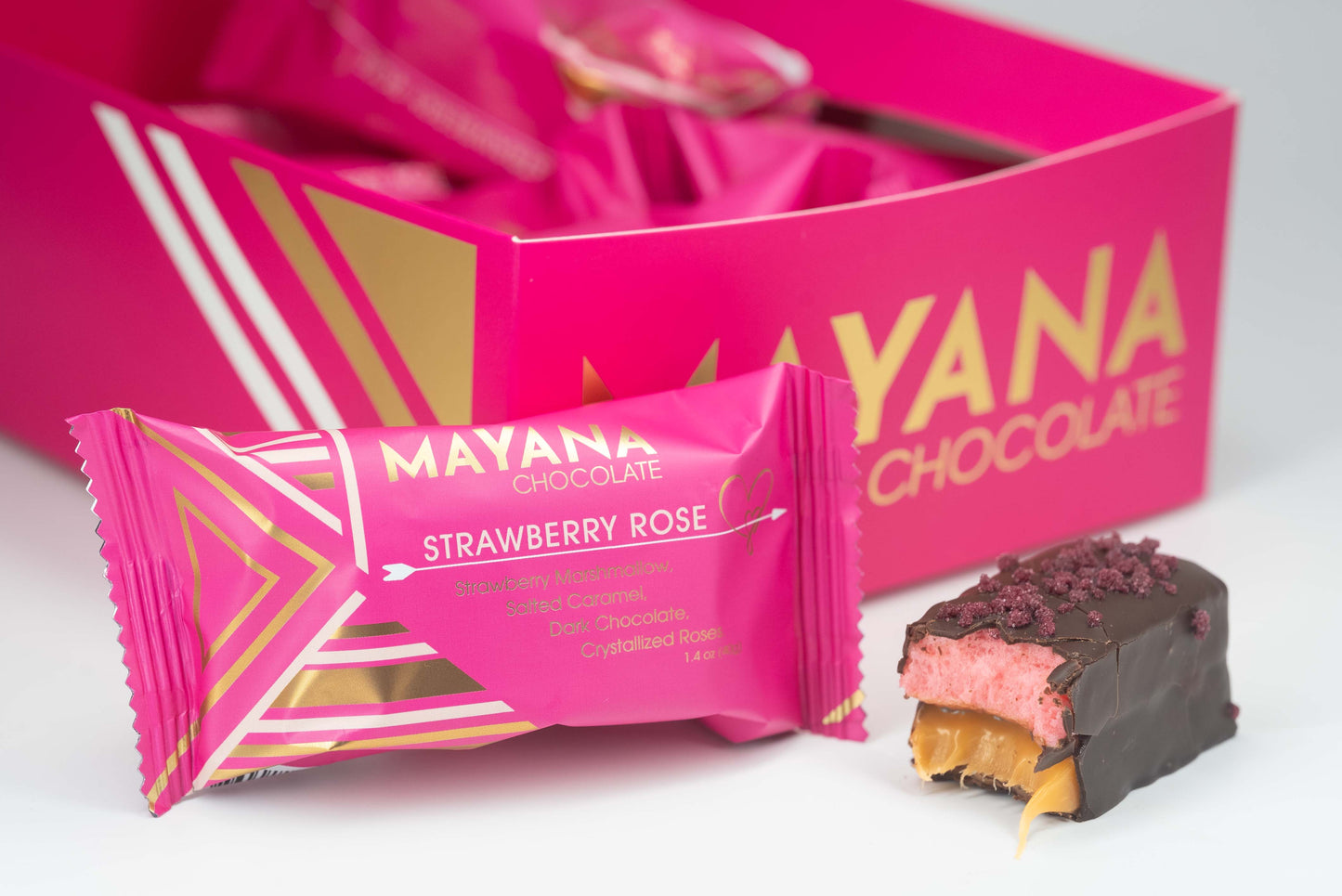 Strawberry Rose Mini Mayana Chocolate Bar