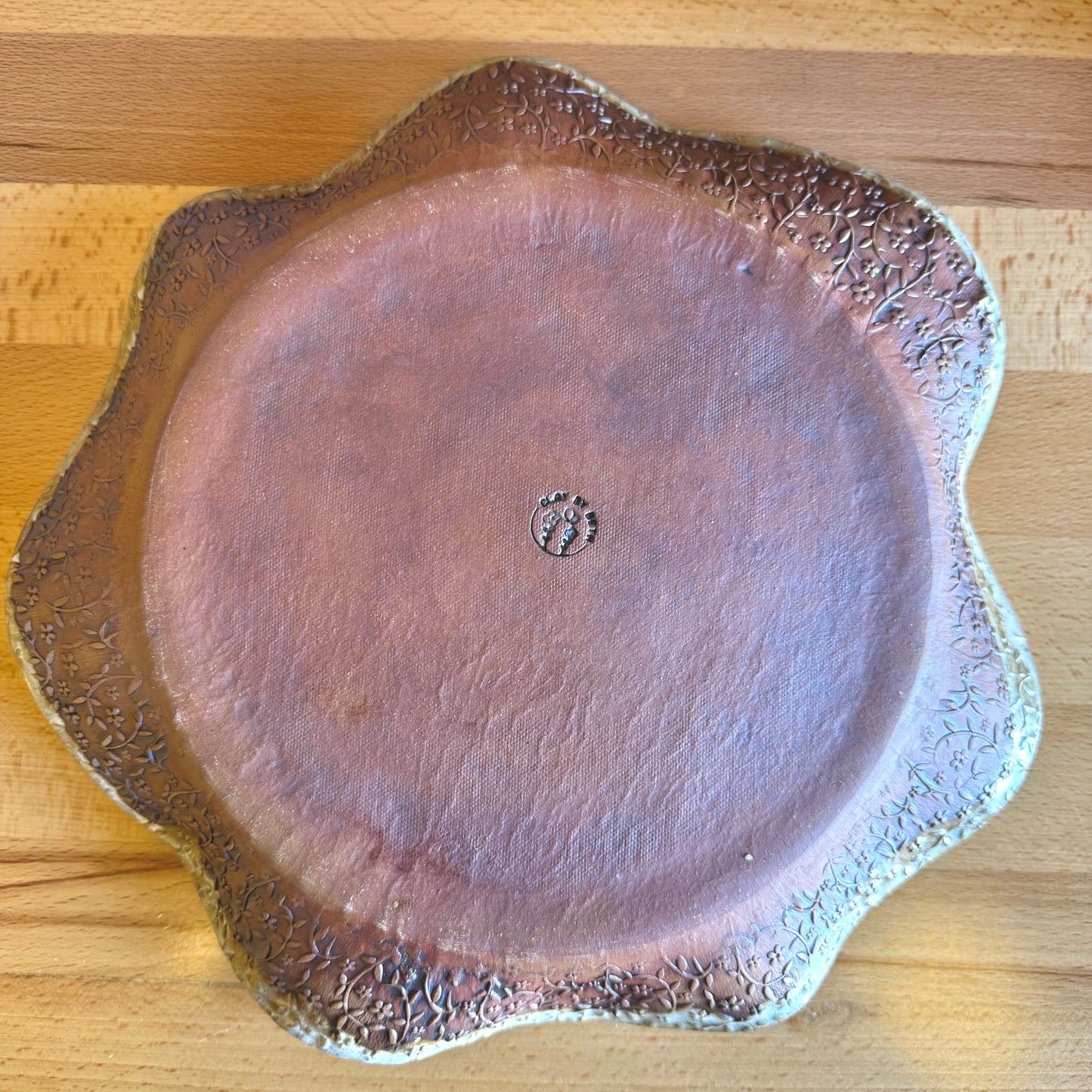 Handmade Ceramic Fluted Serving Platter - Made in Stoughton!