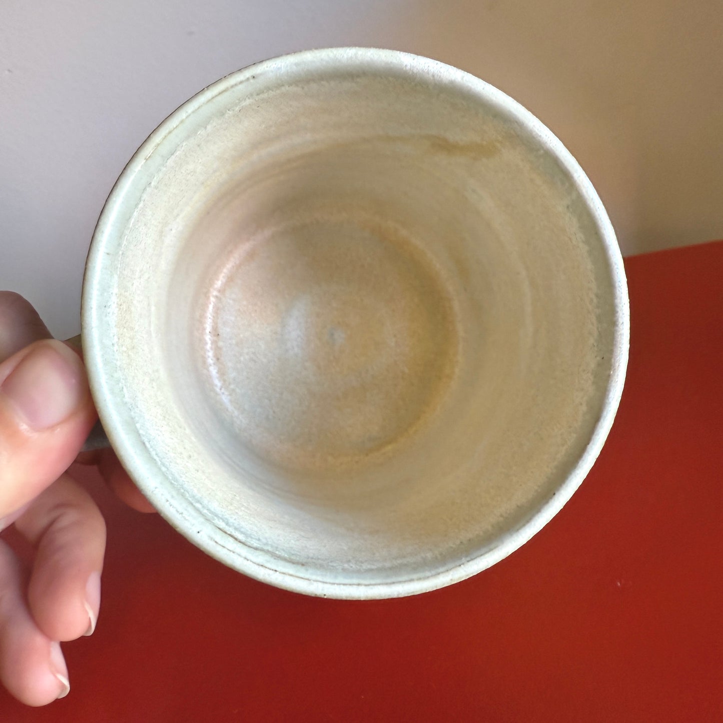 Hand-Thrown Ceramic Mug with Retro Daisy Motif #2 - Made in Stoughton!