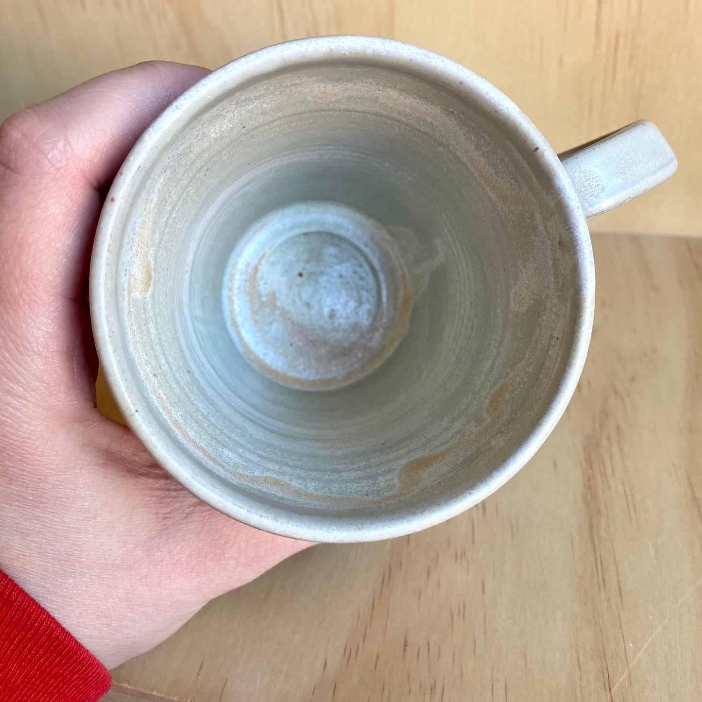 Hand-Thrown Iron Oxide Leaf Motif Mugs - Made in Stoughton!