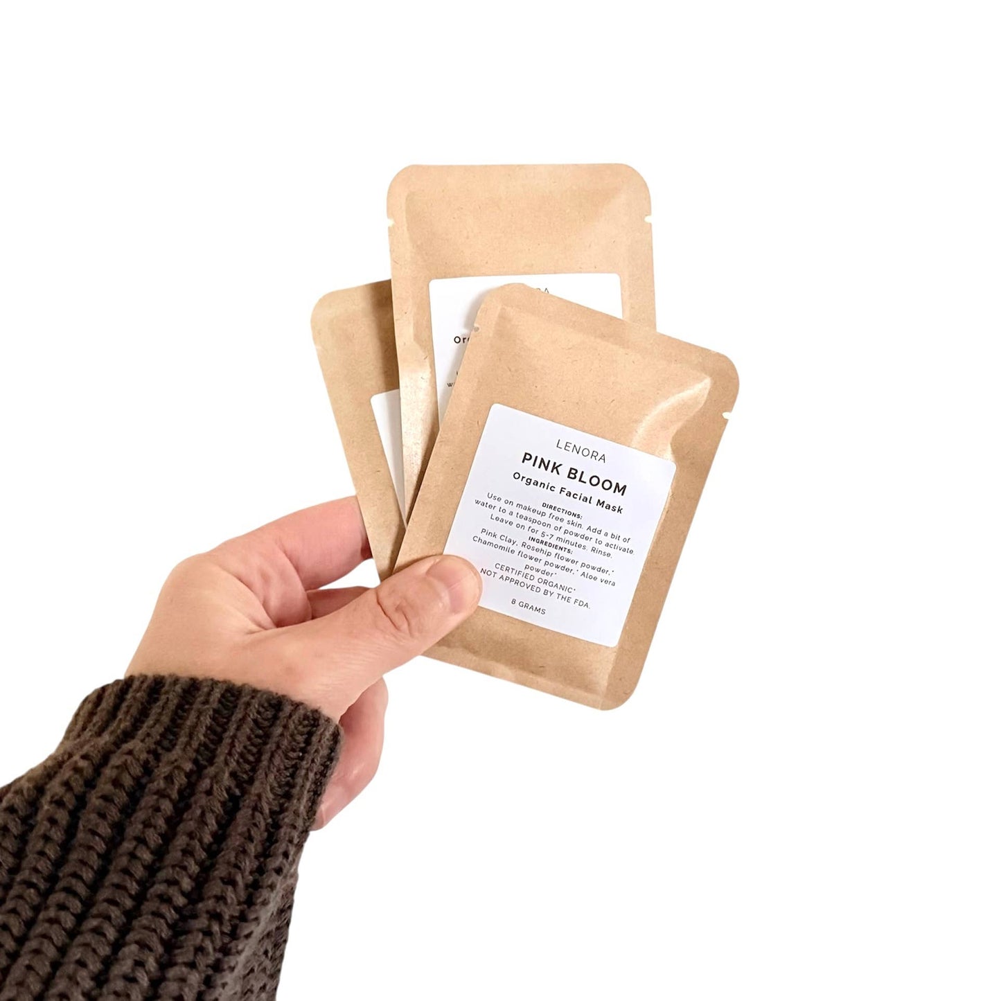 Organic Facial Mask Minis - 2 Uses Per Packet - Made in WI