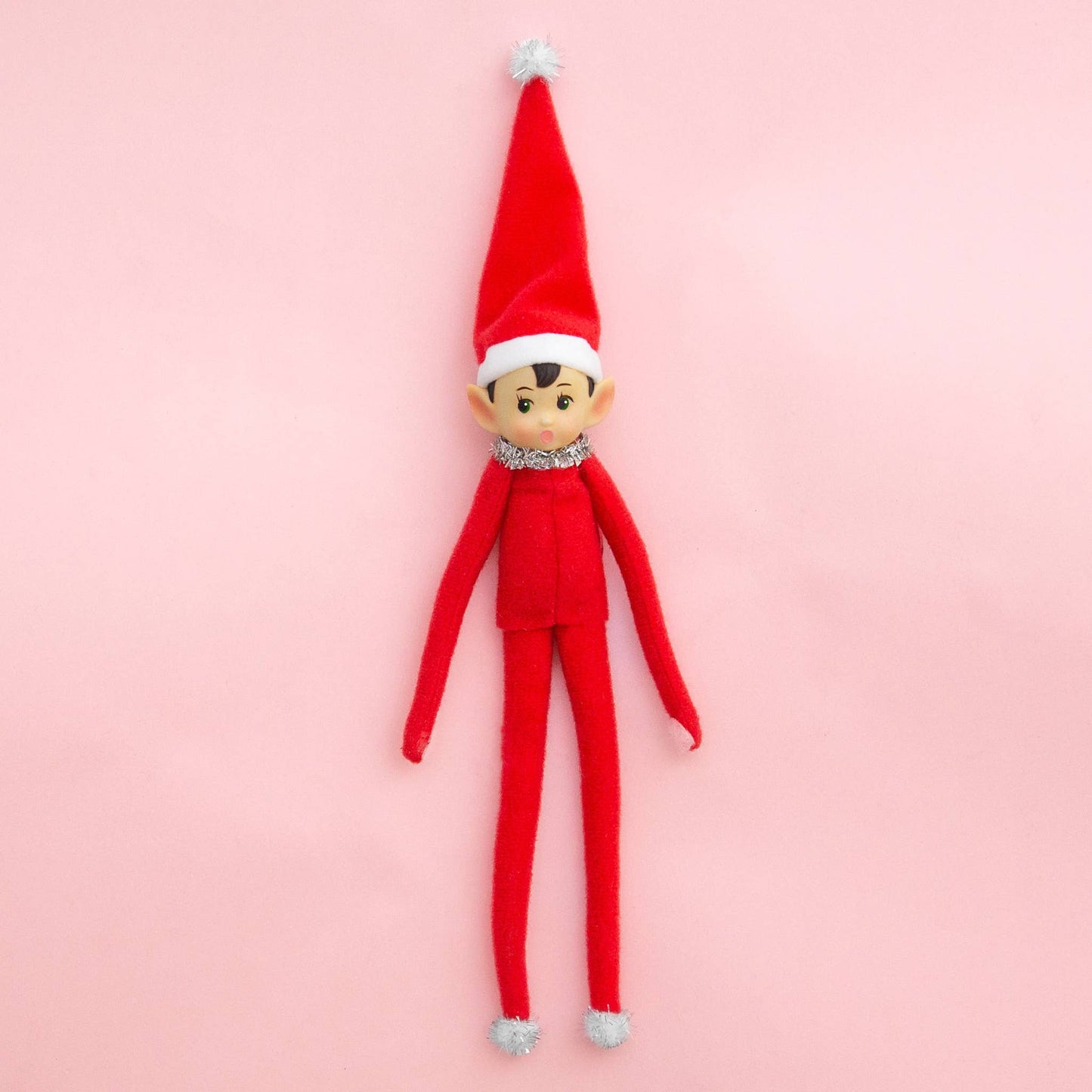 Posable Elf Ornament - Festive Frankie (Red)