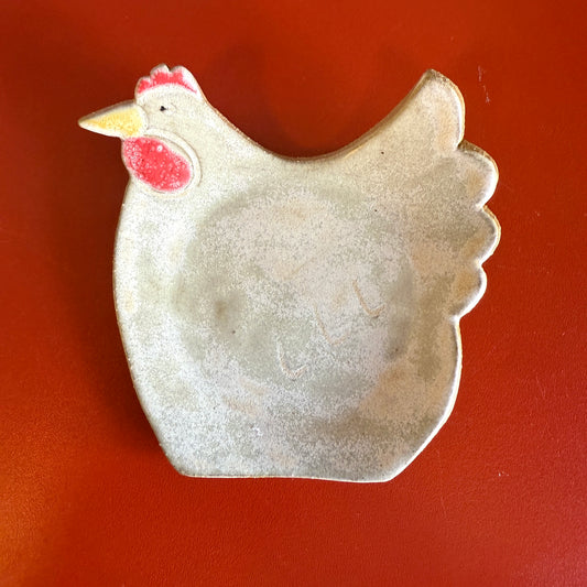 Handmade Ceramic Chicken Spoon Rest #2 - Made in Stoughton!