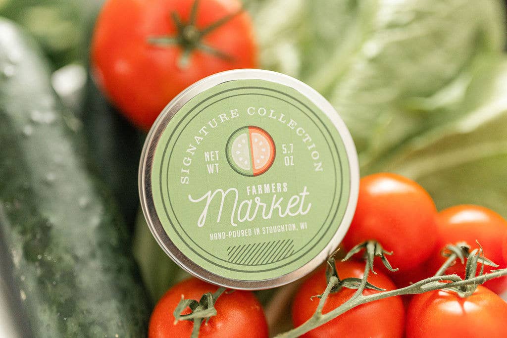 Farmers Market Soy Candle, Cucumber Scent, Fresh Scent