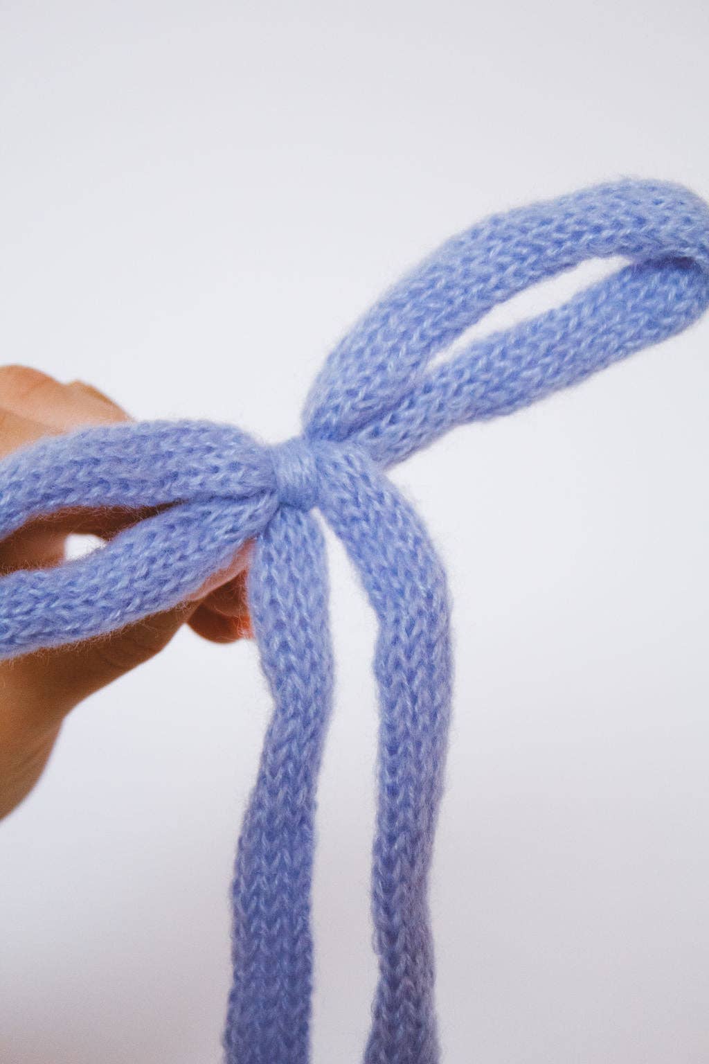 Knit Long Bow Clip - Multiple Colors