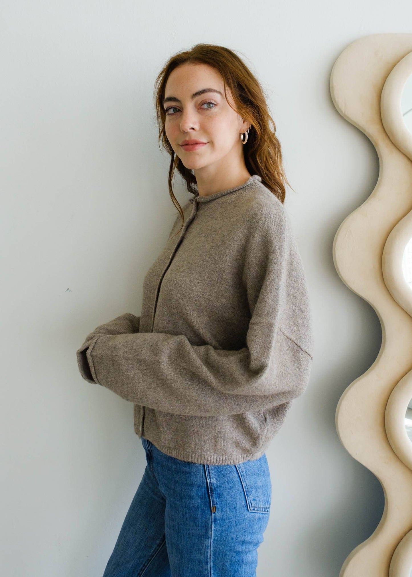 Lightweight Cozy Piper Cardigan by Things Between - Mocha