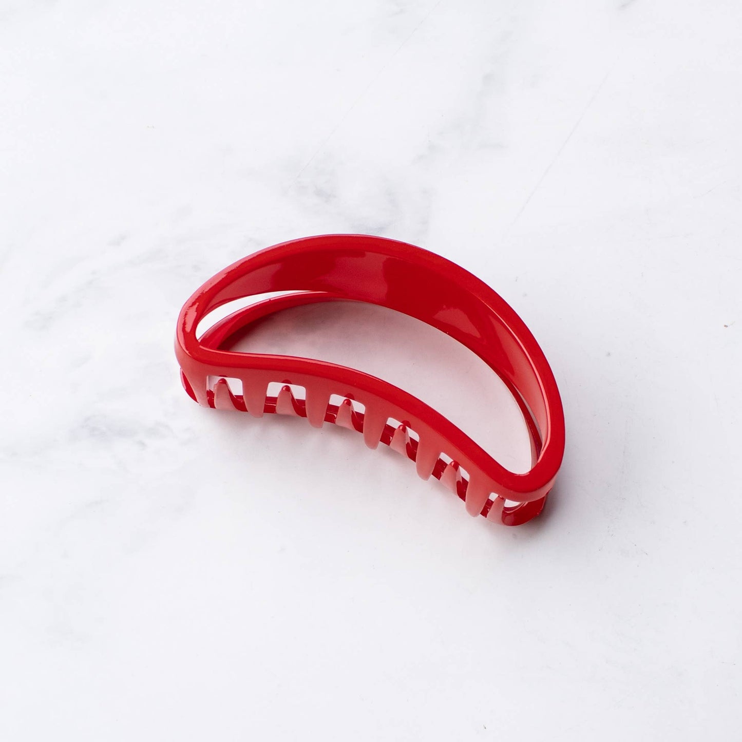 Bean-Shaped Large Glossy Claw Hair Clip