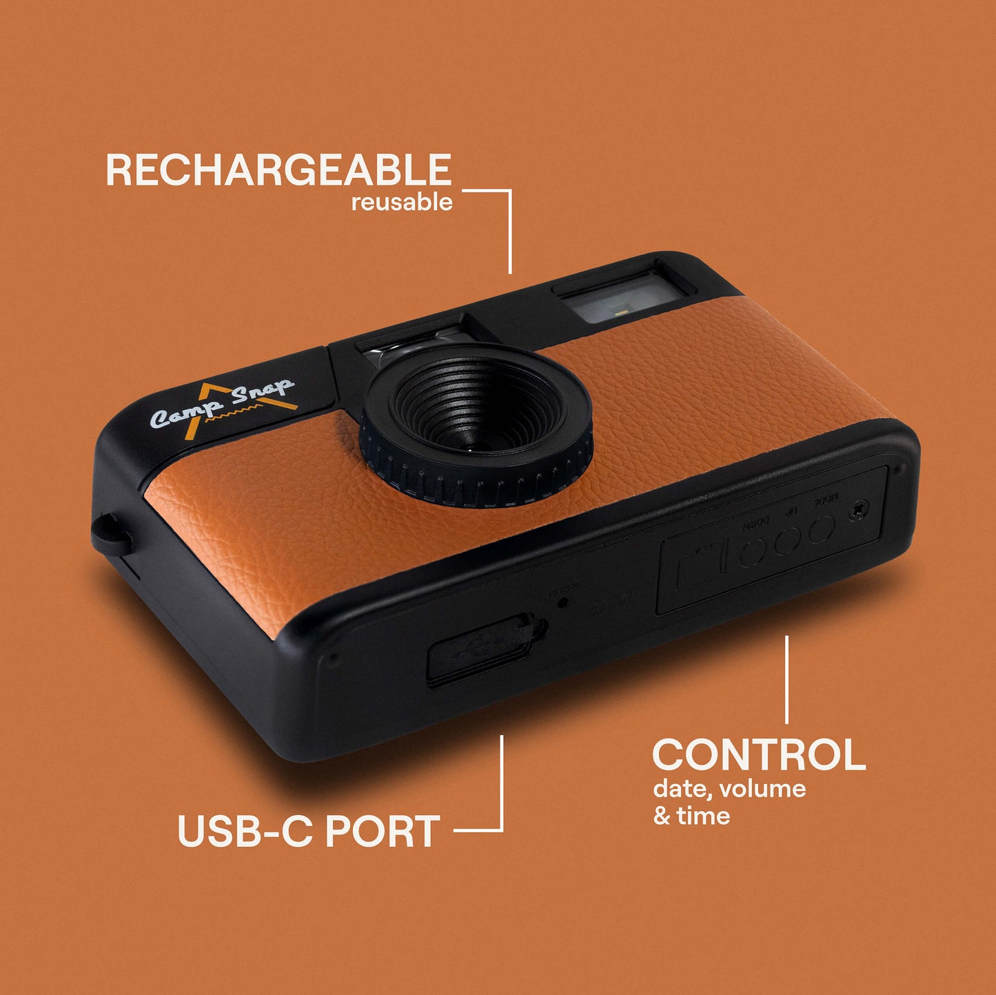 Camp Snap Screen-Free Digital Camera - Chestnut Brown