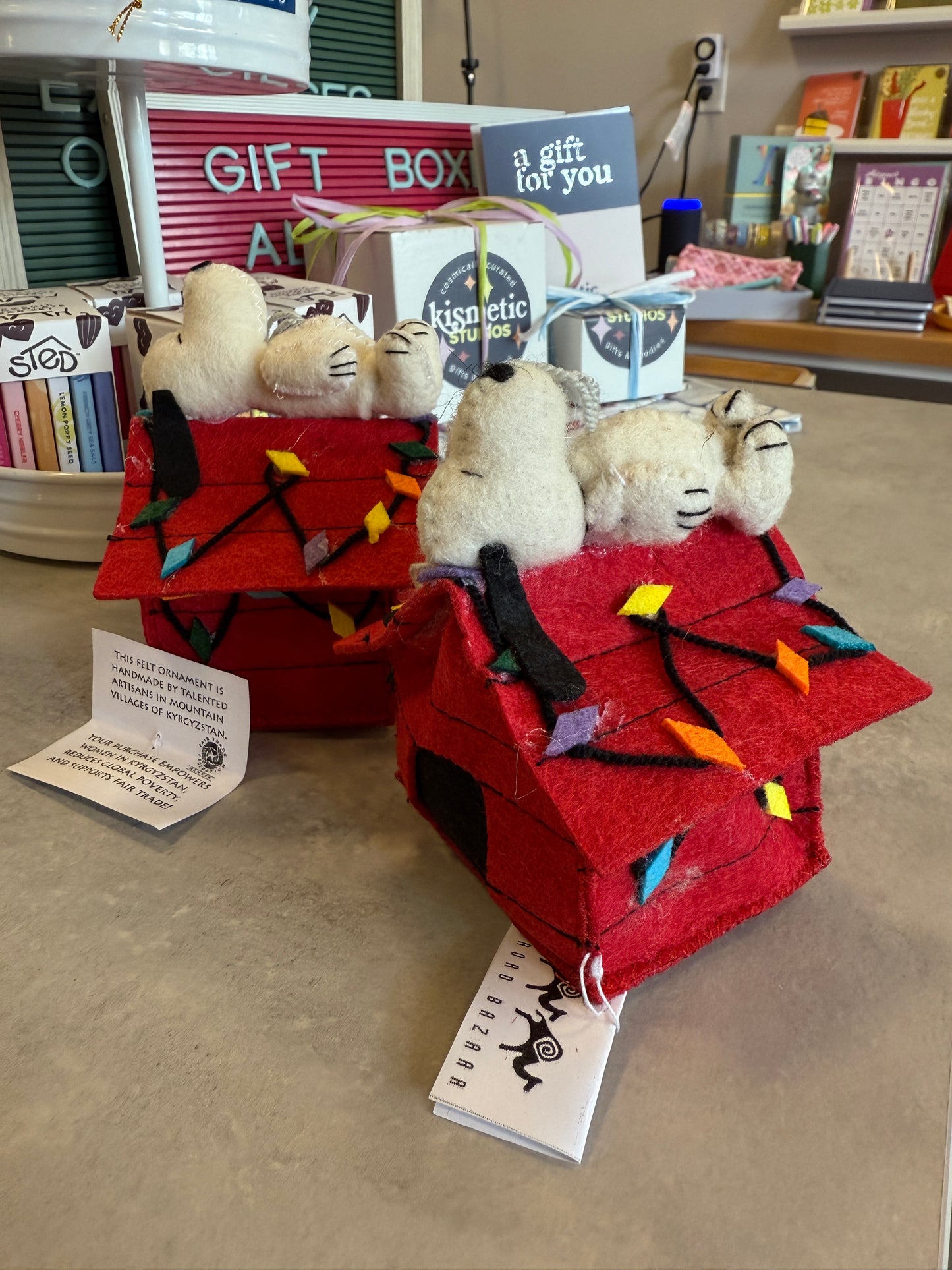 Snoopy Doghouse Felt Christmas Ornament -- Seconds Sale