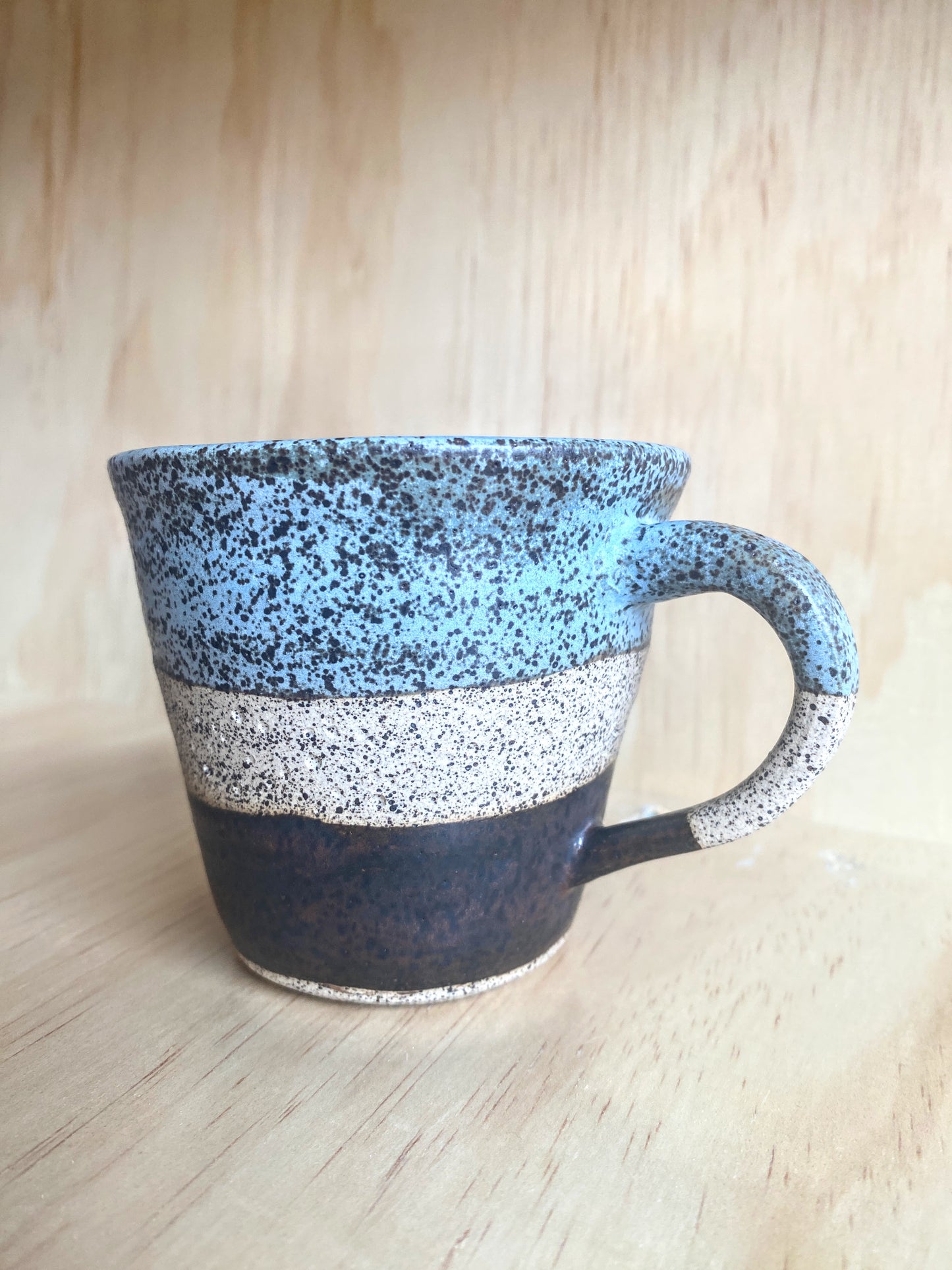 Hand Thrown Striped Mug - Made in Stoughton!