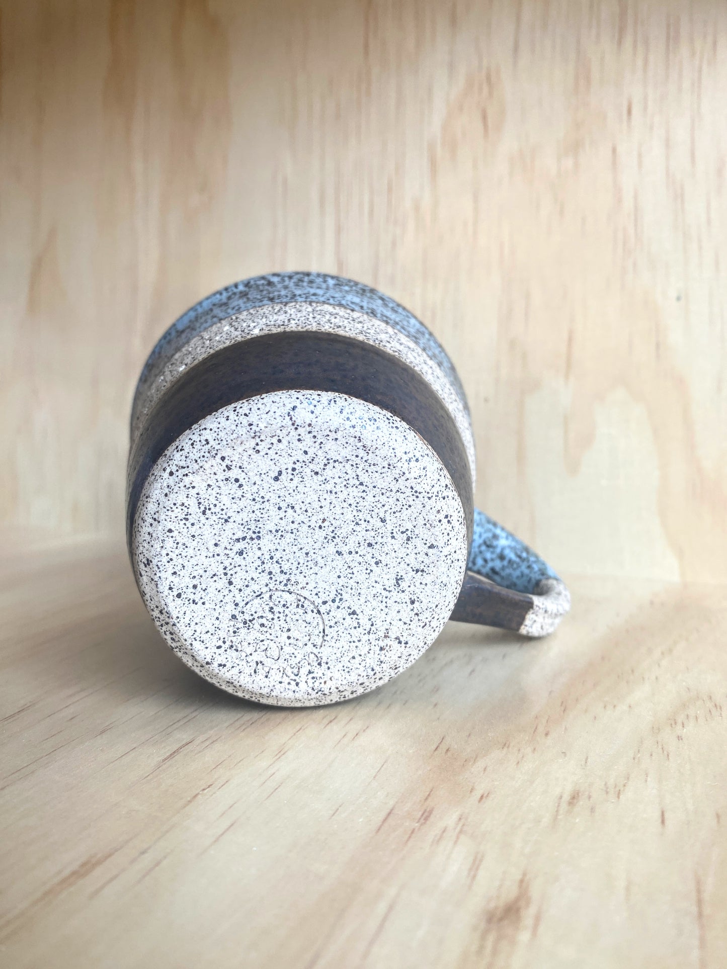 Hand Thrown Striped Mug - Made in Stoughton!