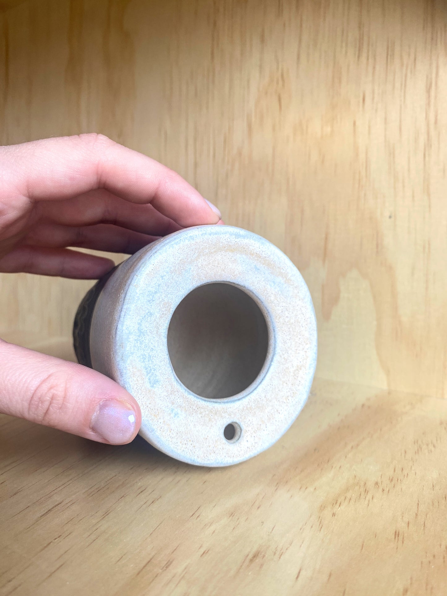 Hand-Thrown "Adult Sippy Cup" Ceramic Travel Mug - Made in Stoughton!
