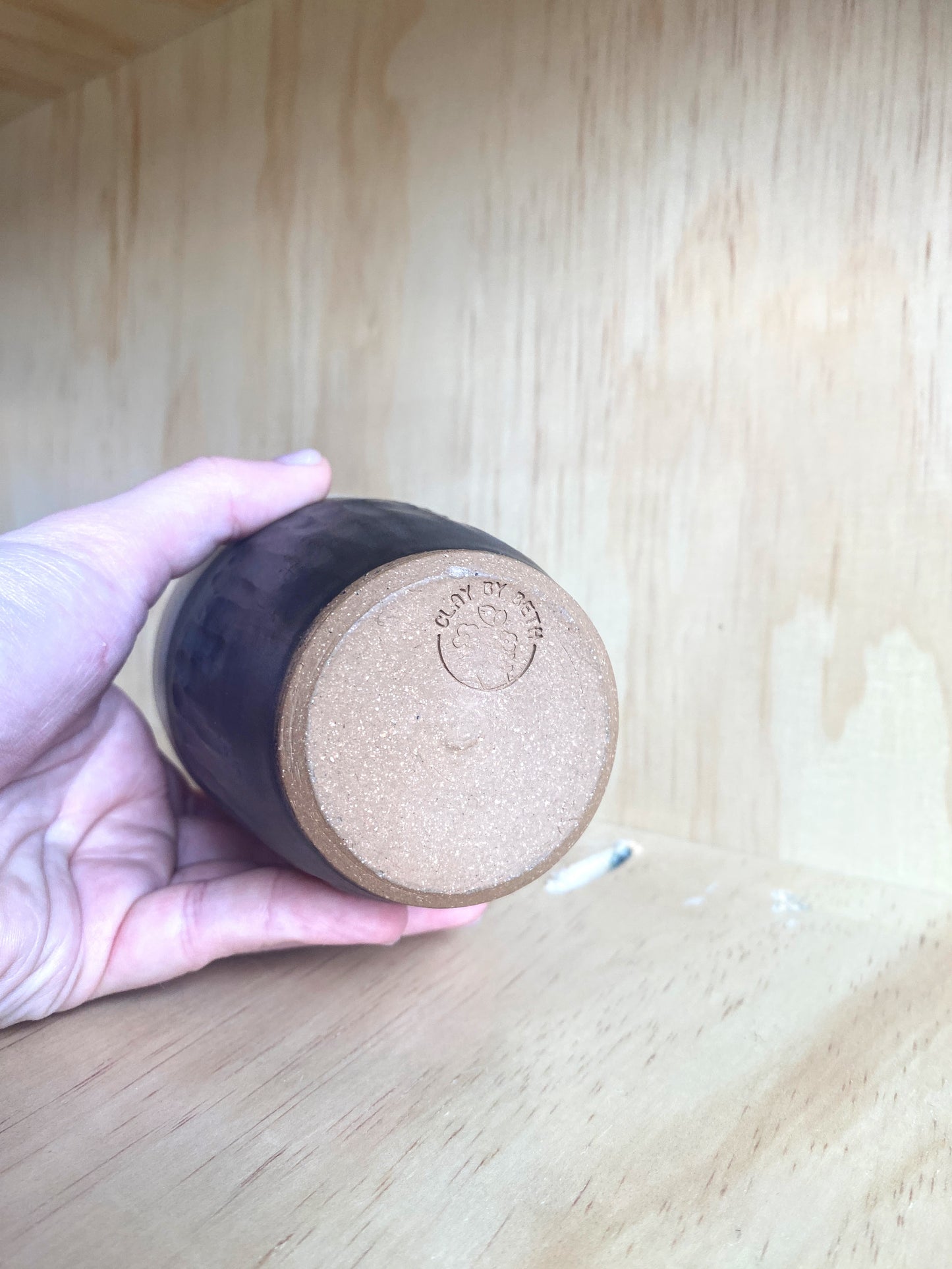 Hand-Thrown "Adult Sippy Cup" Ceramic Travel Mug - Made in Stoughton!