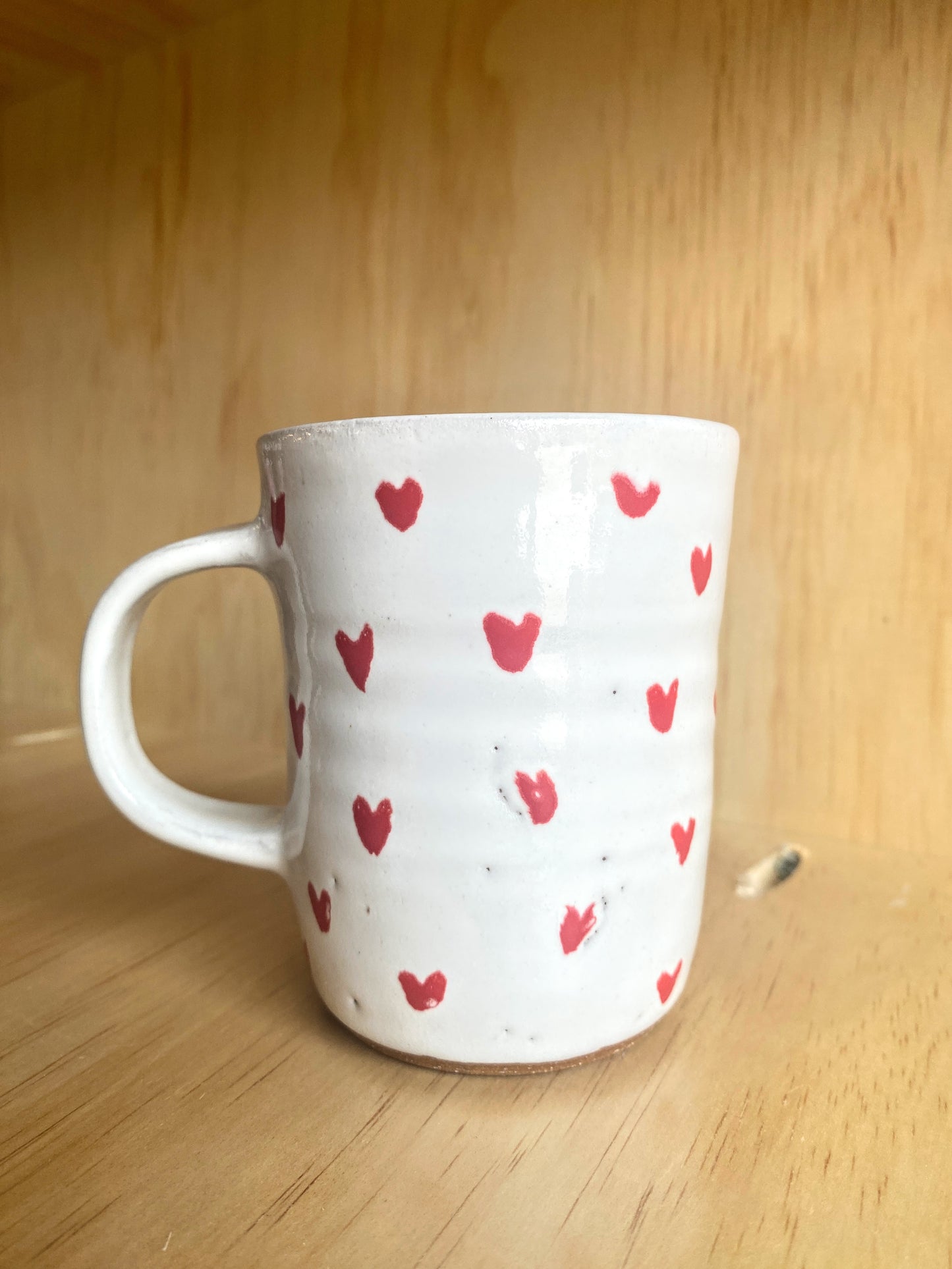 Hand Thrown Heart Mug - Made in Stoughton!