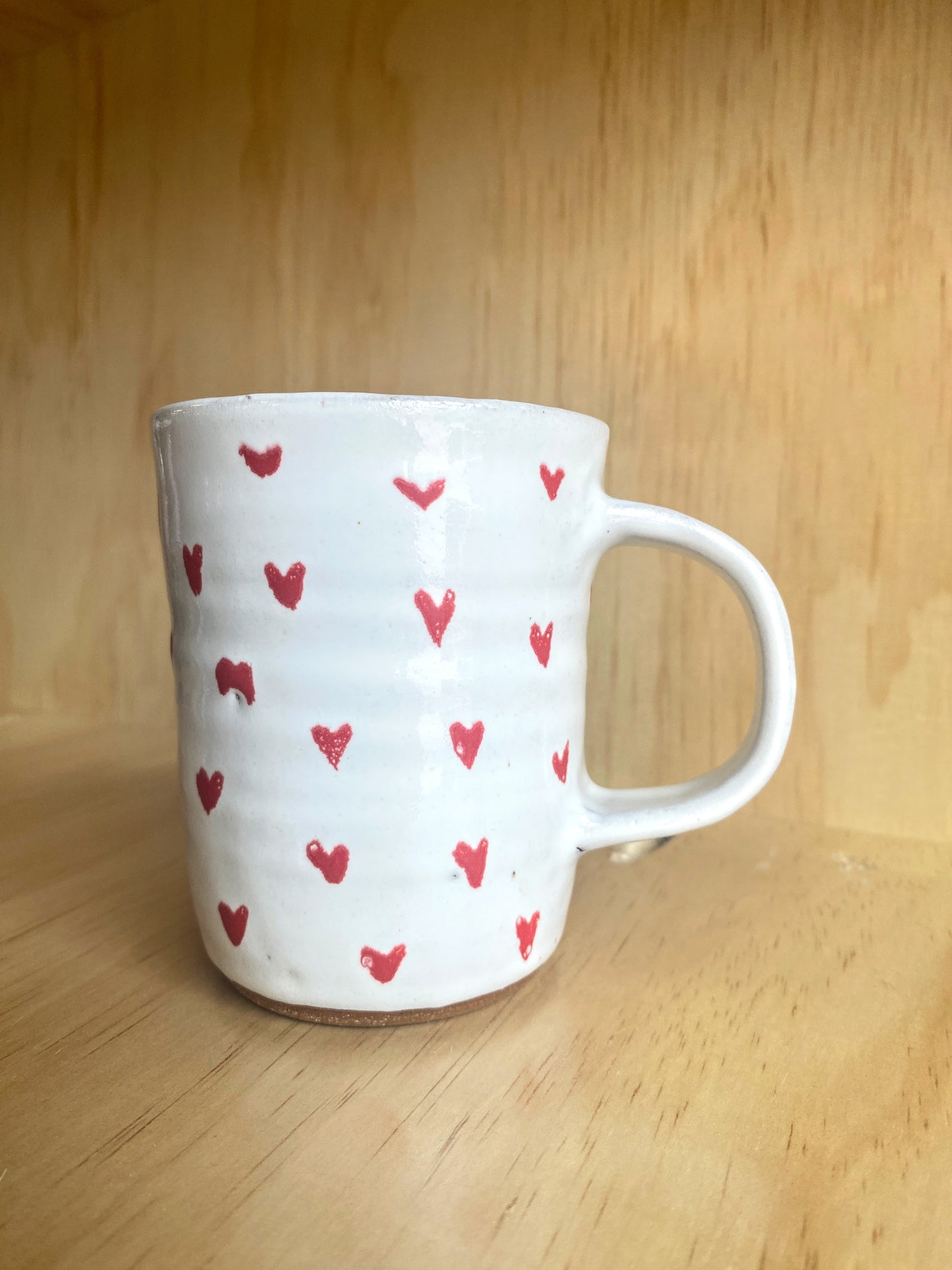 Hand Thrown Heart Mug - Made in Stoughton!