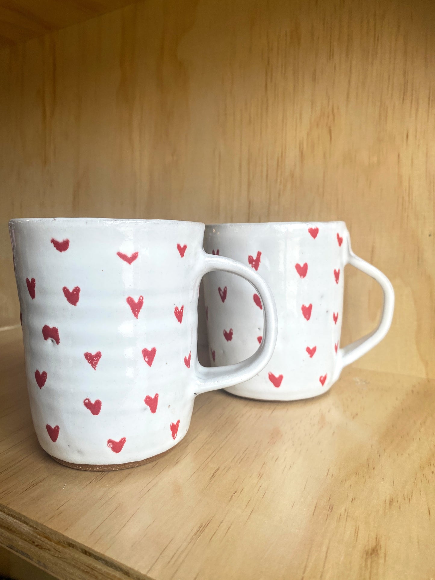 Hand Thrown Heart Mug - Made in Stoughton!