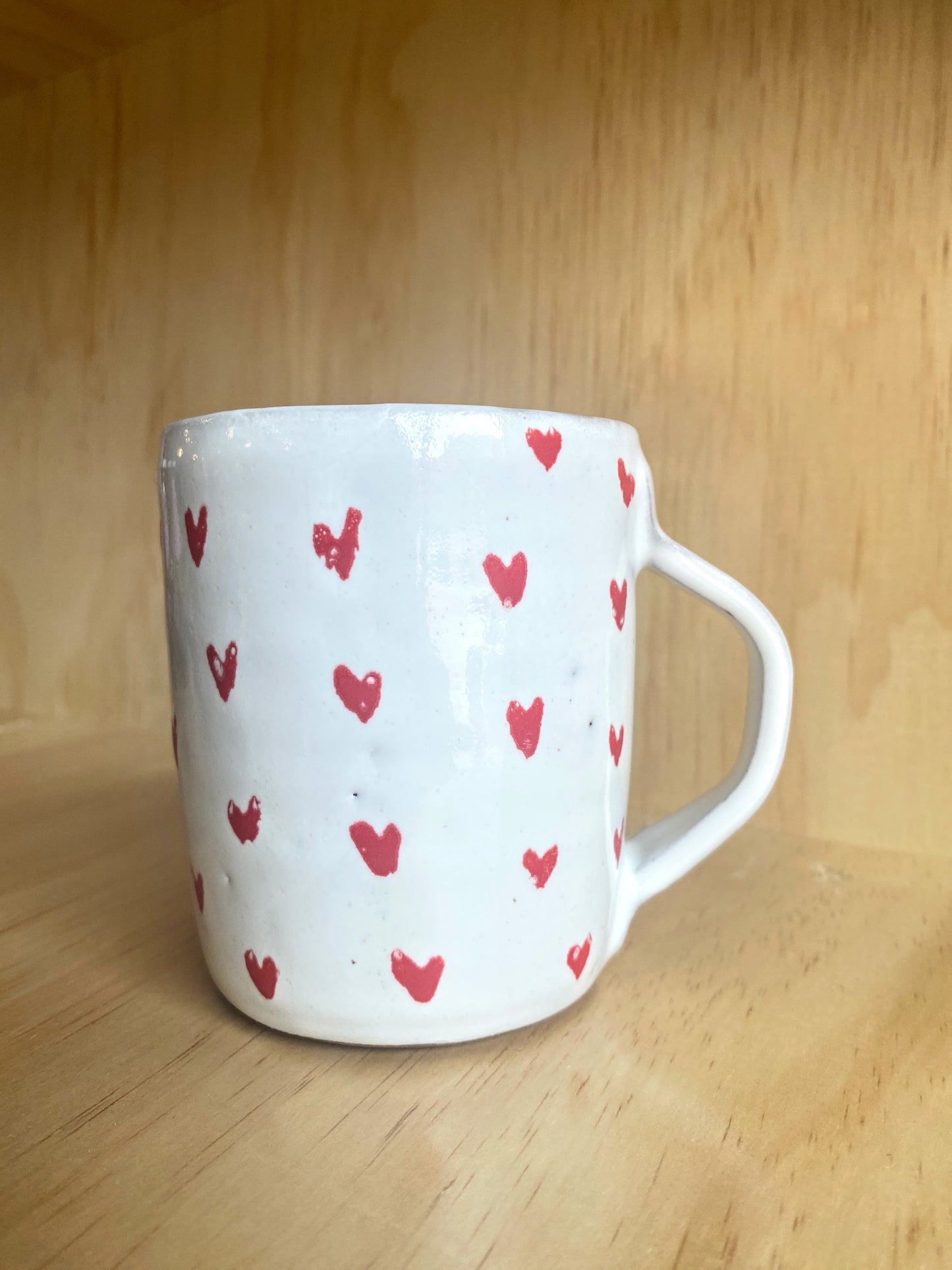 Hand Thrown Heart Mug - Made in Stoughton!