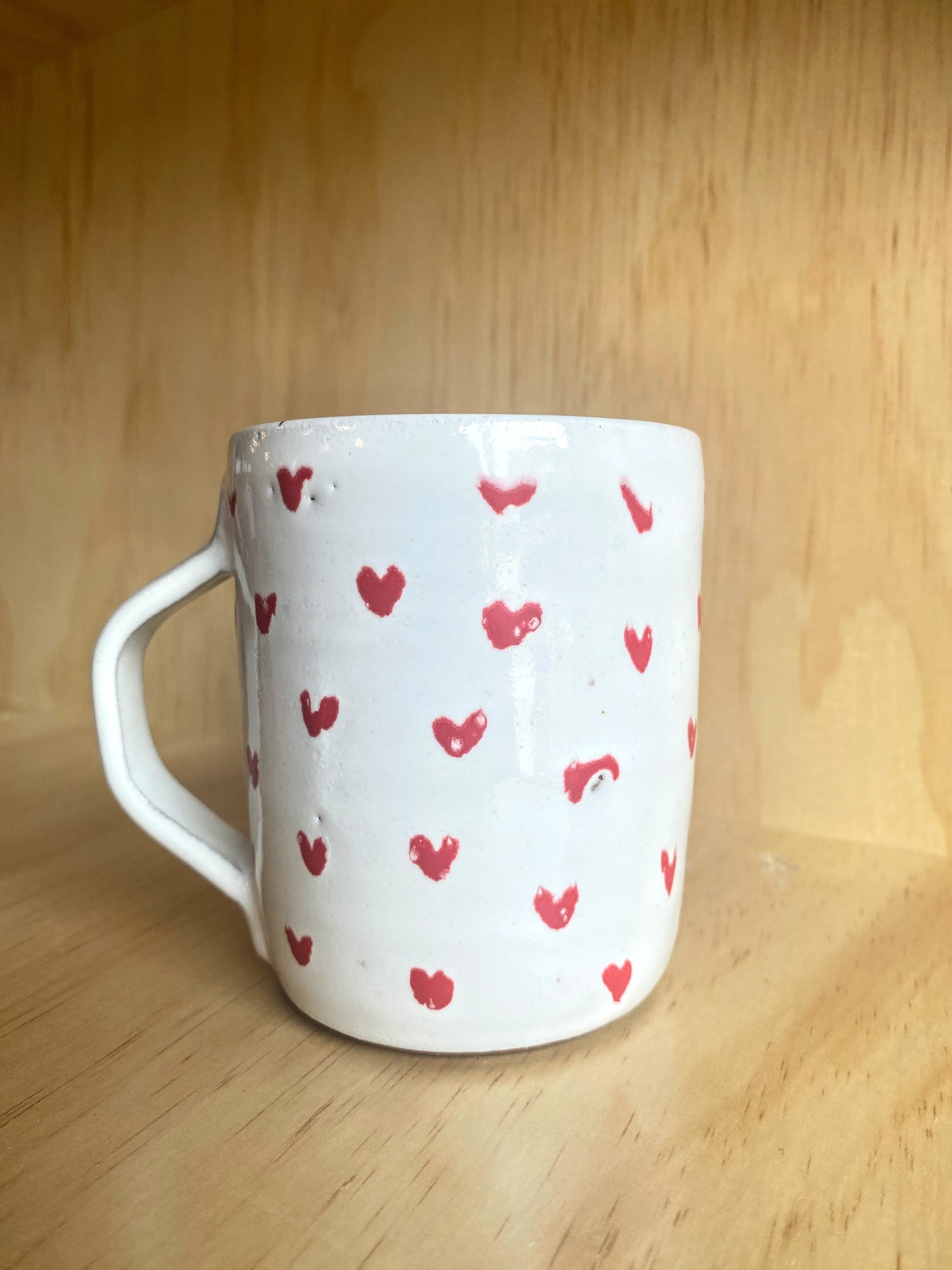 Hand Thrown Heart Mug - Made in Stoughton!