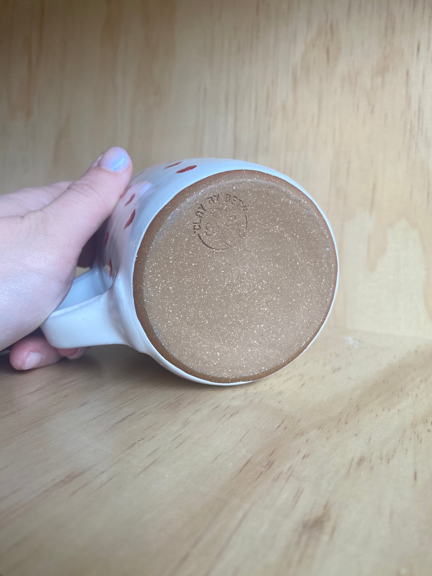 Hand Thrown Heart Mug - Made in Stoughton!