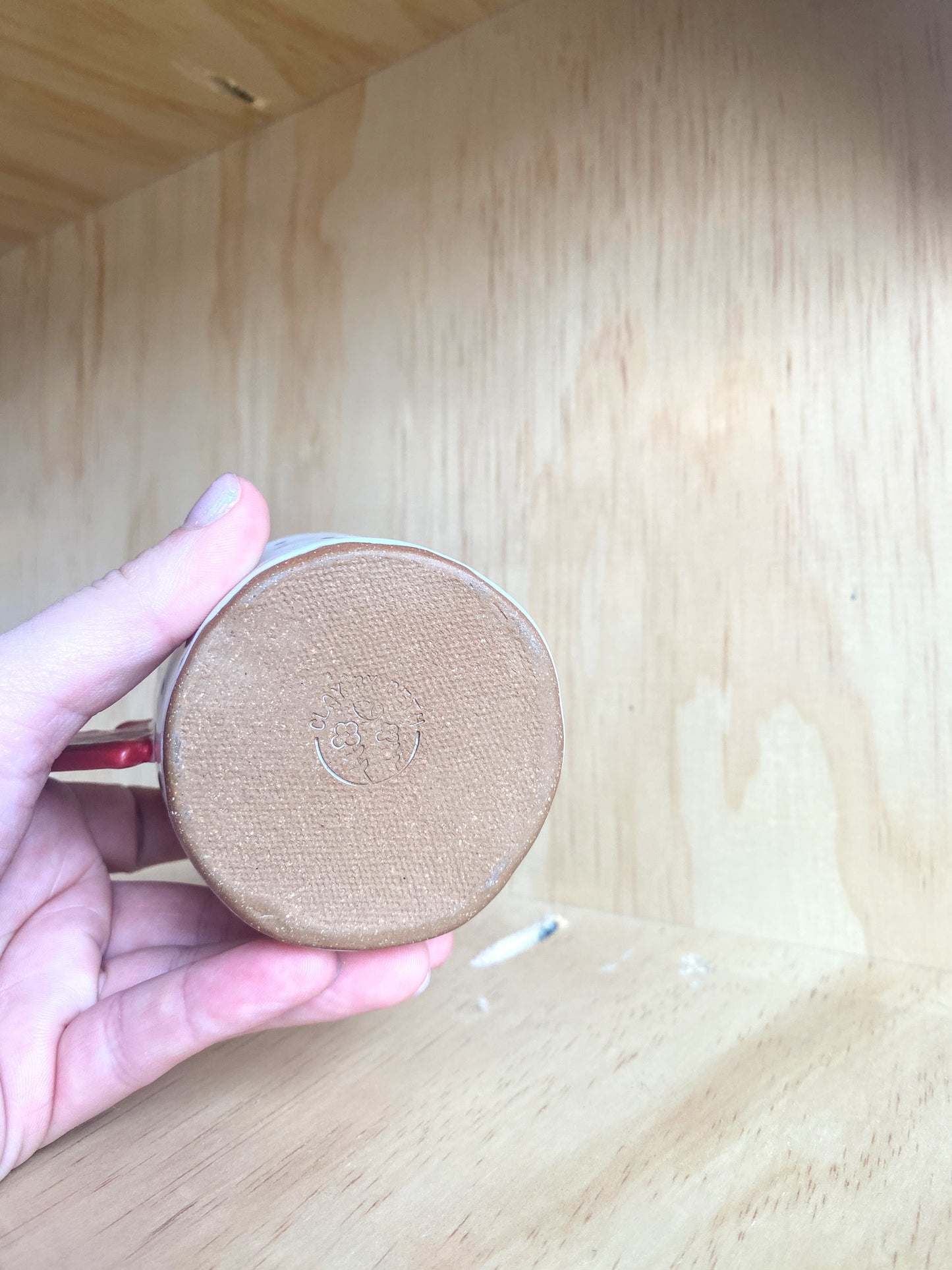 Hand Thrown Cup with Heart - Made in Stoughton!