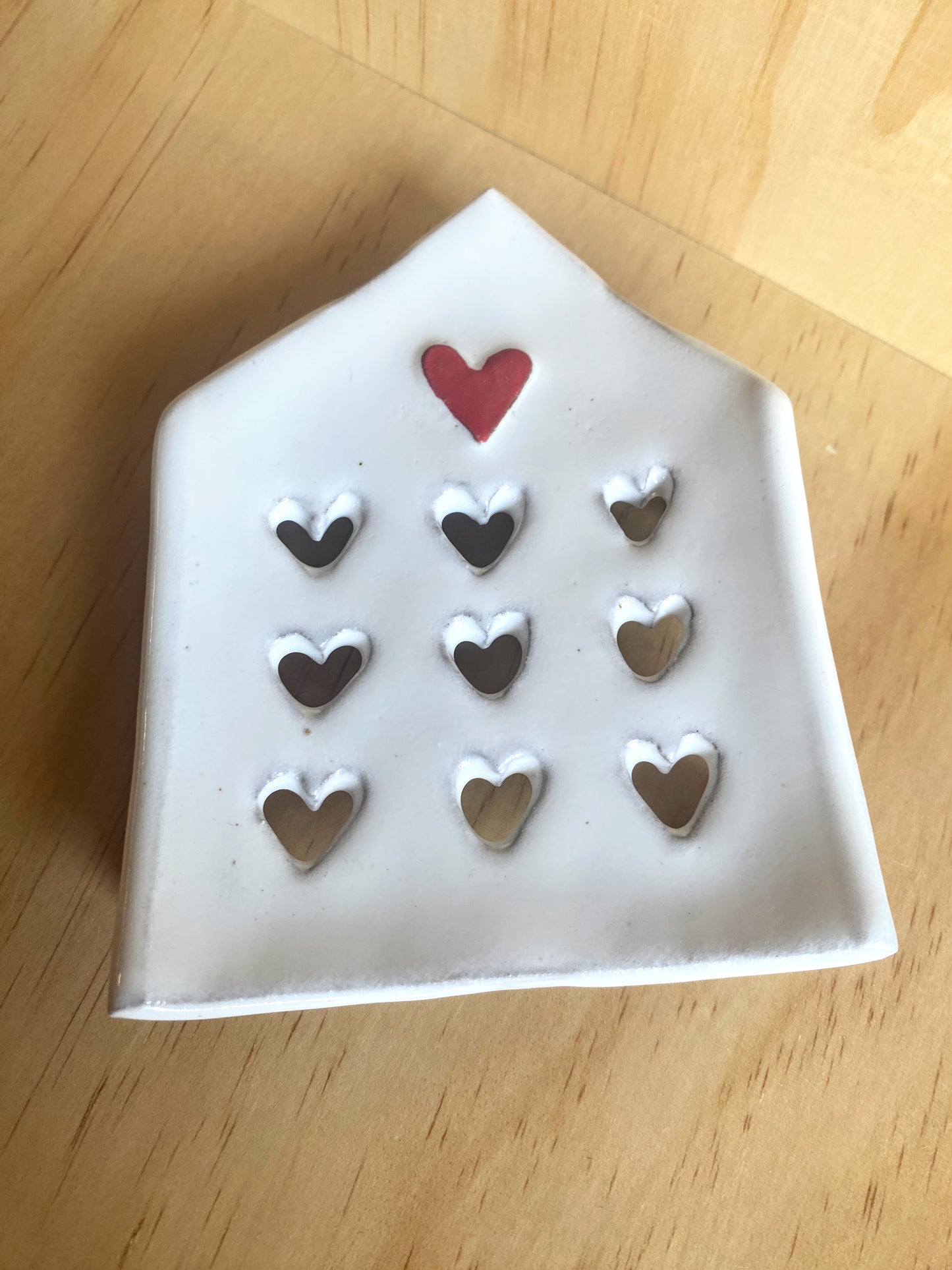 Heart House Ceramic Soap Dish - Made in Stoughton!