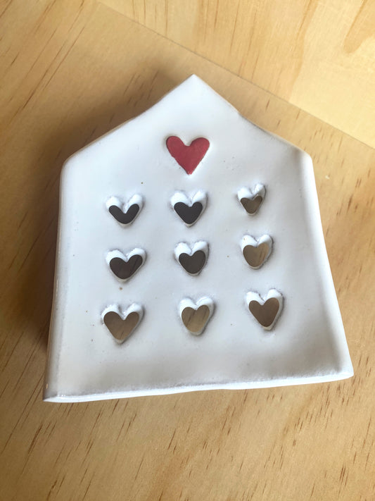 Heart House Ceramic Soap Dish - Made in Stoughton!