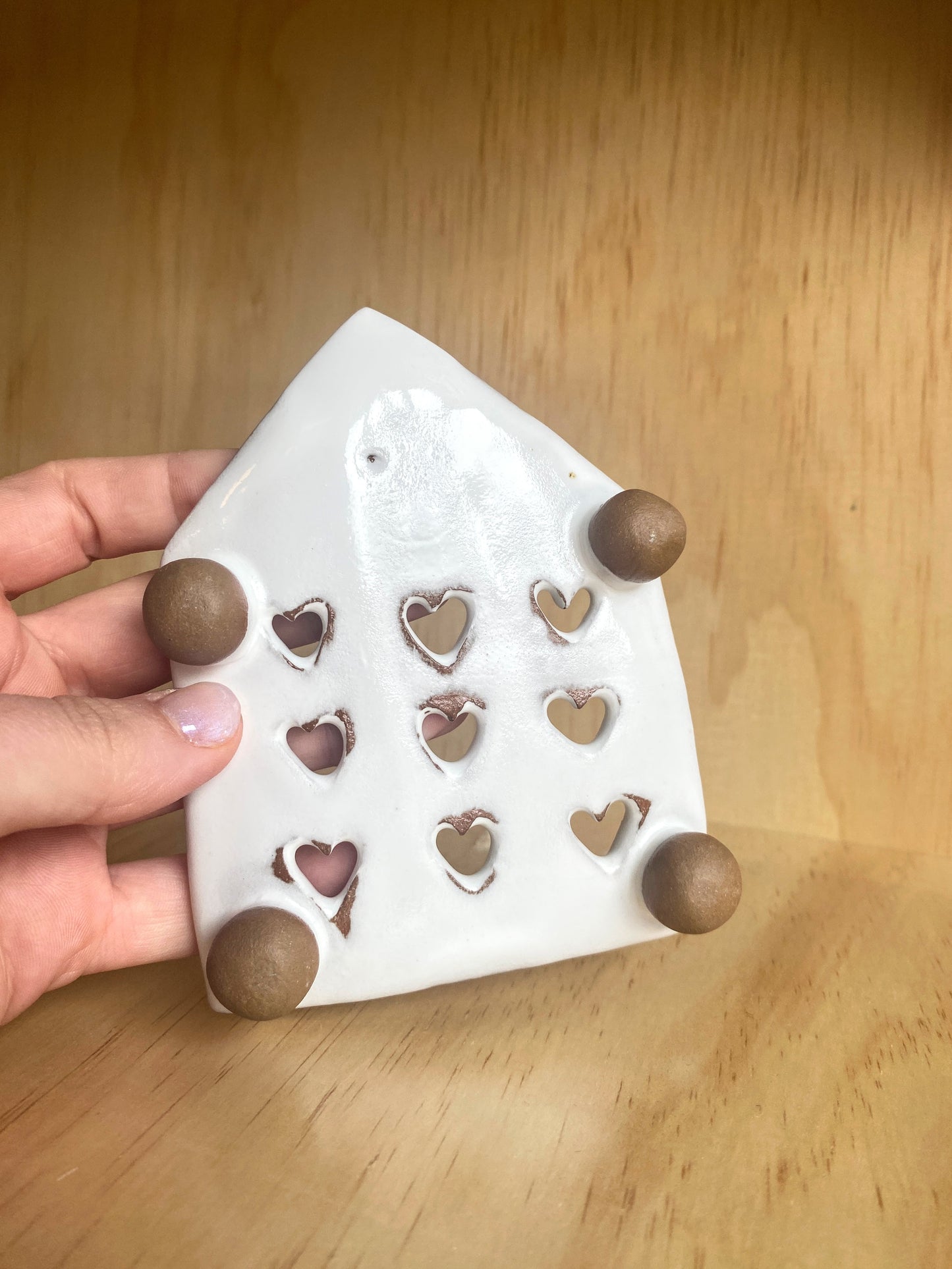 Heart House Ceramic Soap Dish - Made in Stoughton!
