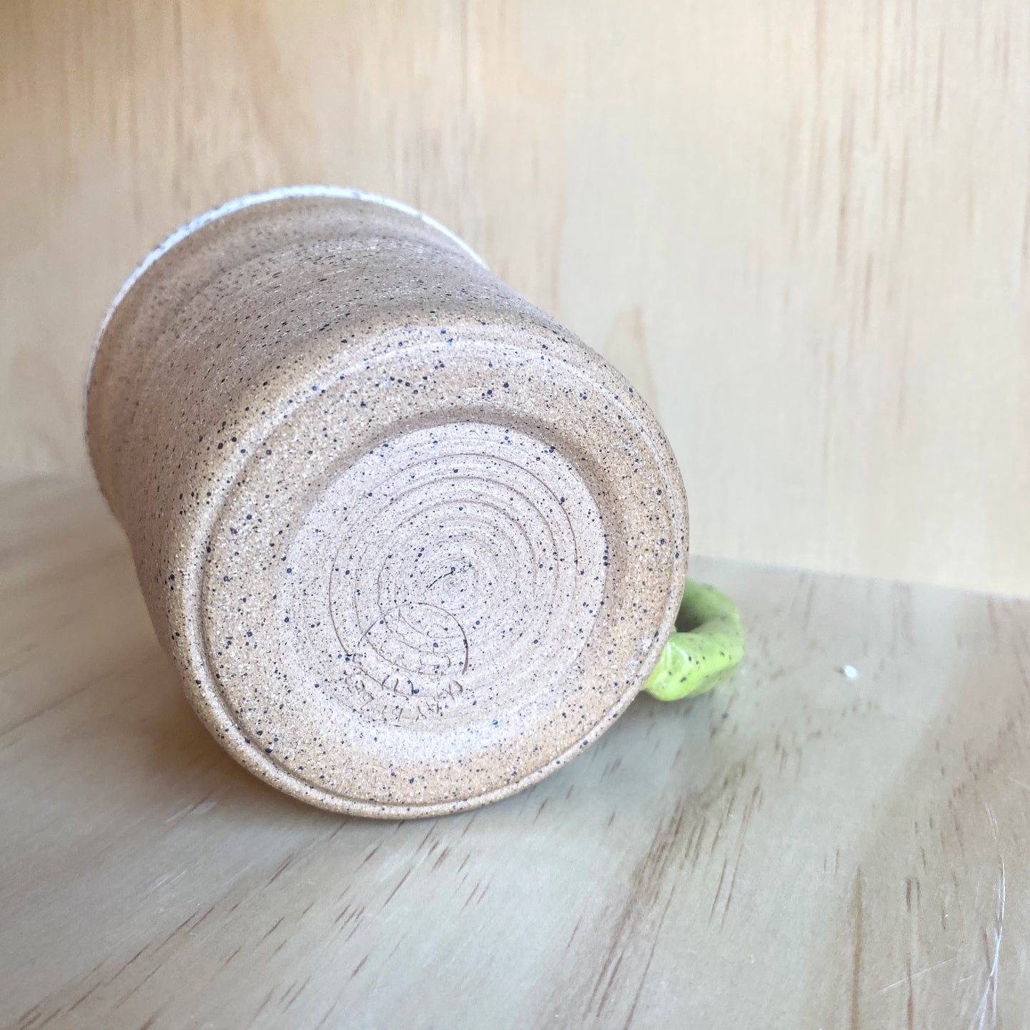 Hand-Thrown Flower Handle Mug - Made in Stoughton!